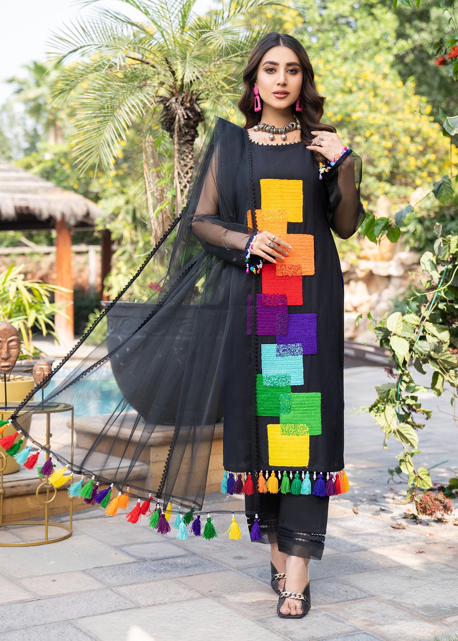 Khuda Baksh Creations Khuda Baksh S 110 Black Women 4pcs