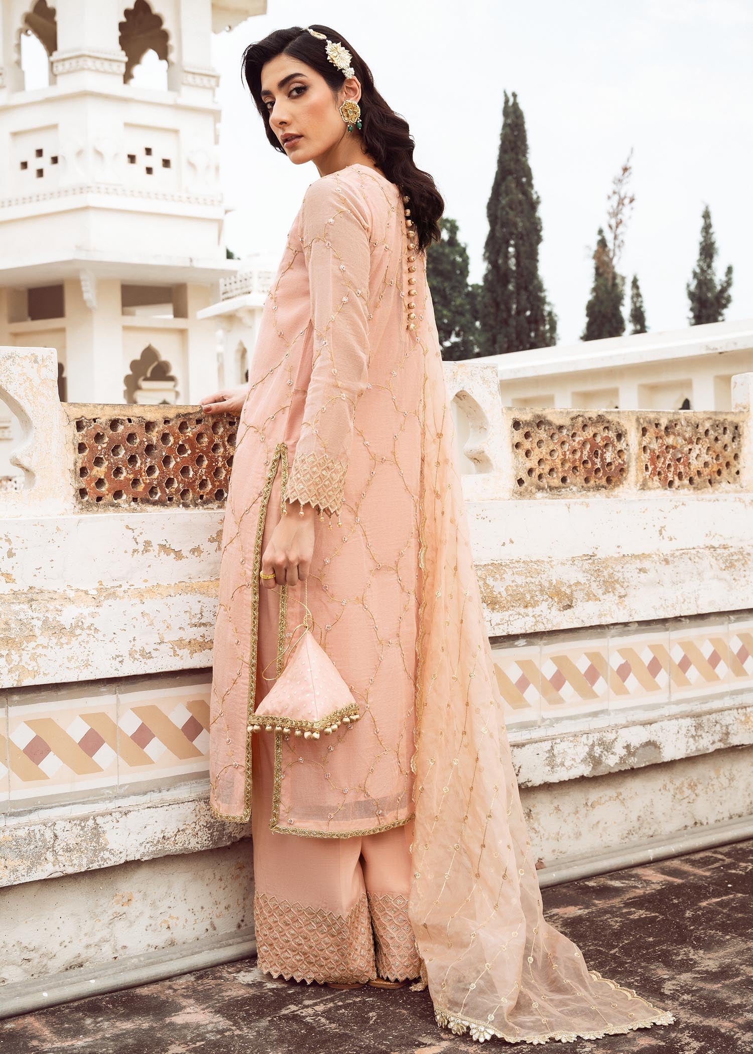 Rang-e-Haya Dahlia (Peach) Women 4pcs