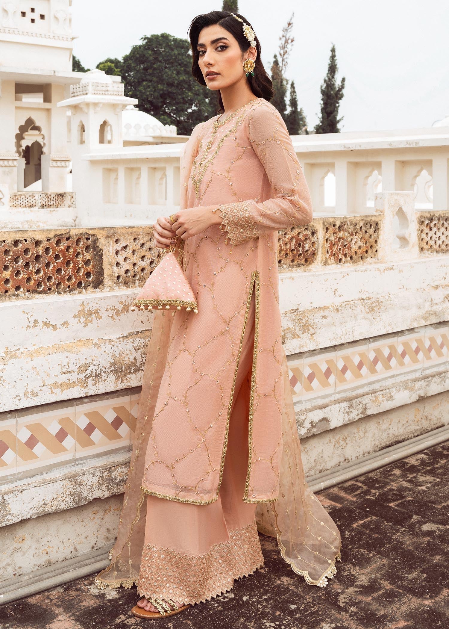 Rang-e-Haya Dahlia (Peach) Women 4pcs