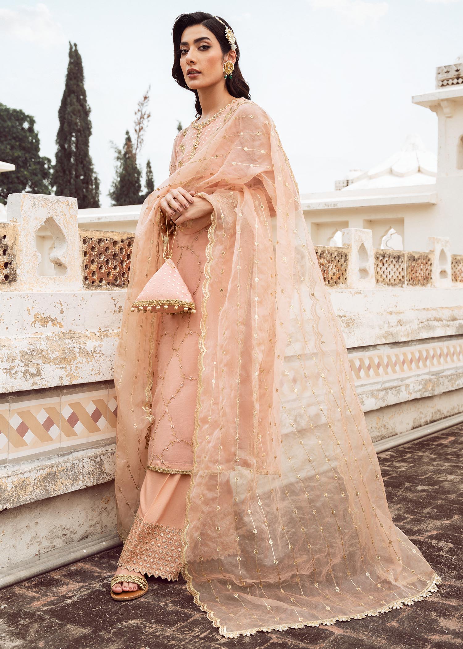 Rang-e-Haya Dahlia (Peach) Women 4pcs