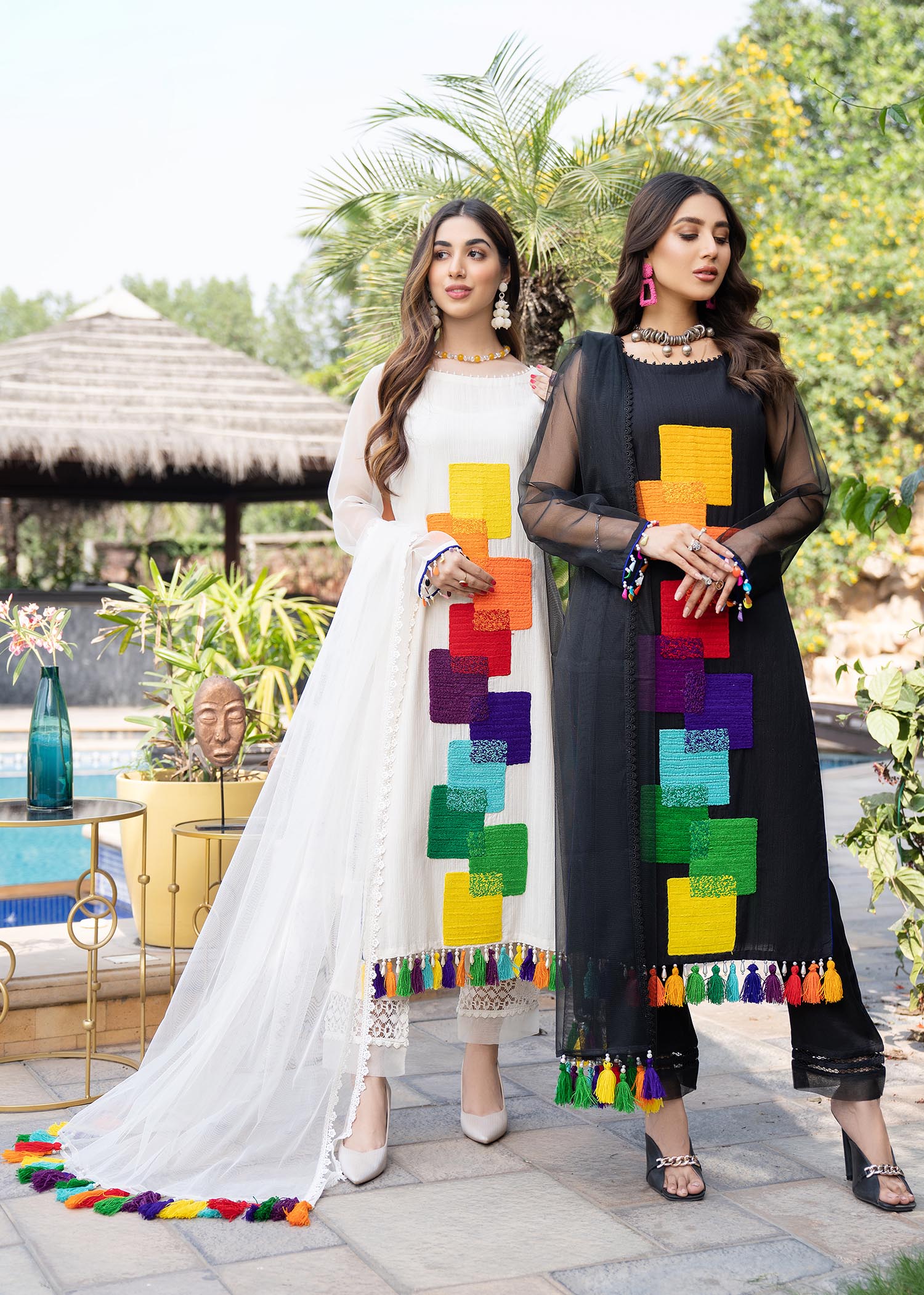 Khuda Baksh Creations Khuda Baksh S 110 Black Women 4pcs