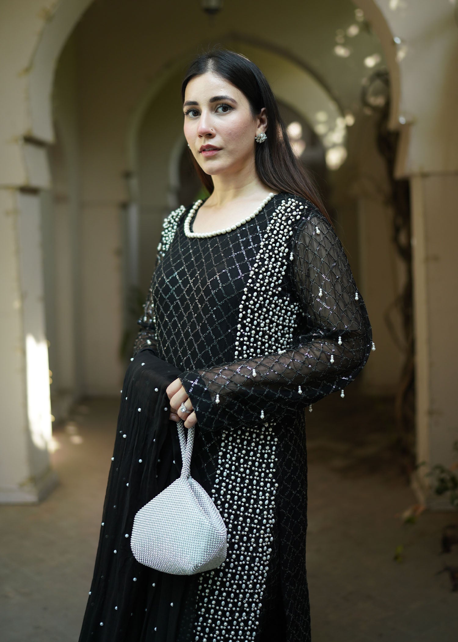 Manaal Arfeen Black Pearl Women 3pcs