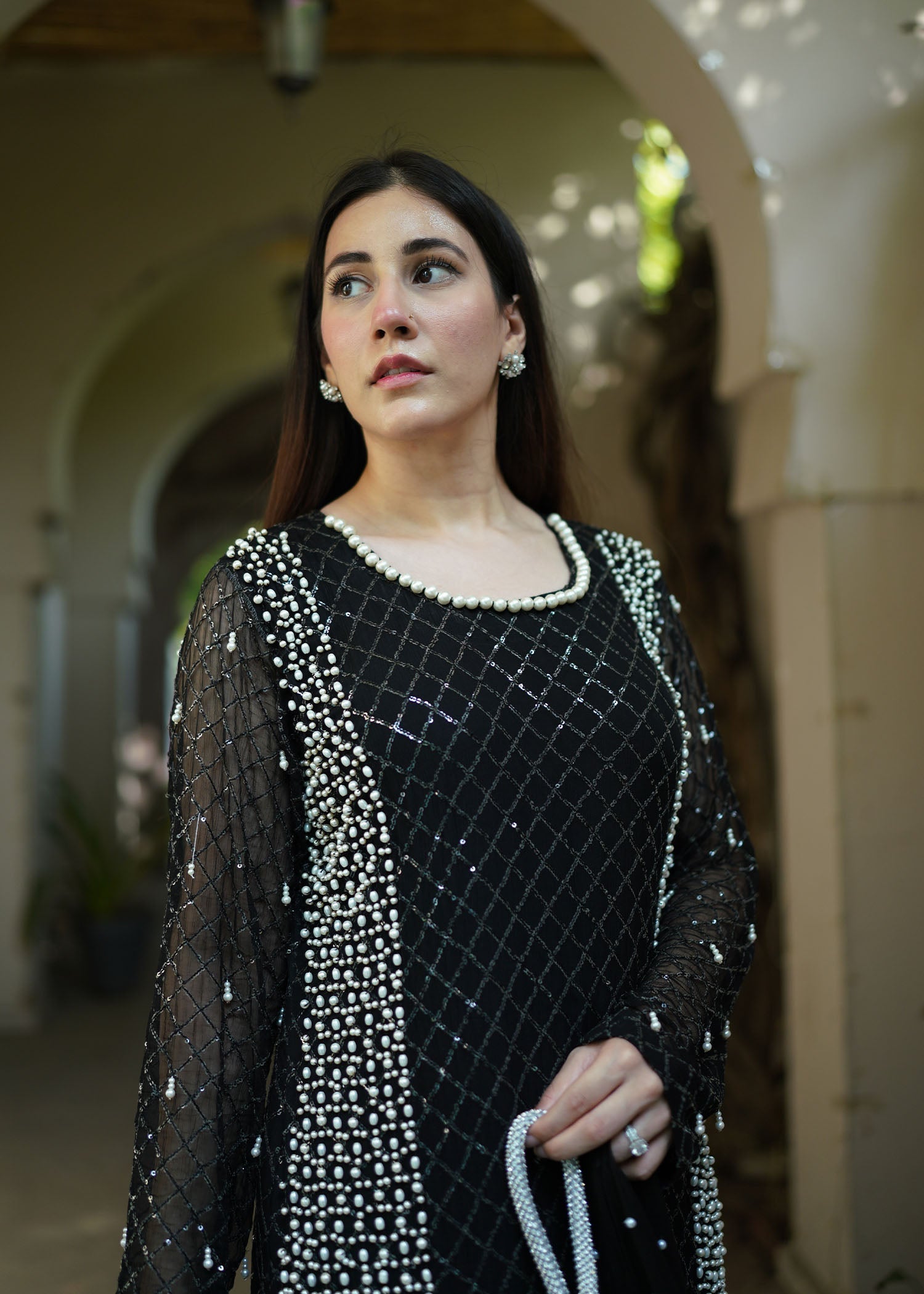 Manaal Arfeen Black Pearl Women 3pcs