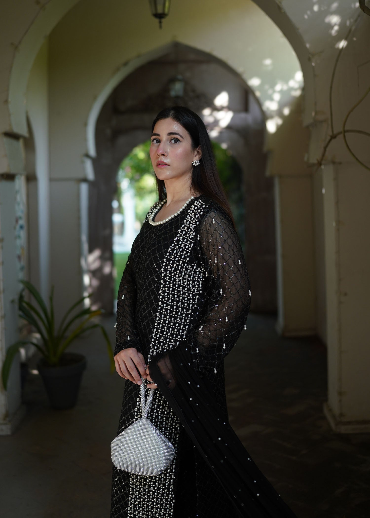 Manaal Arfeen Black Pearl Women 3pcs