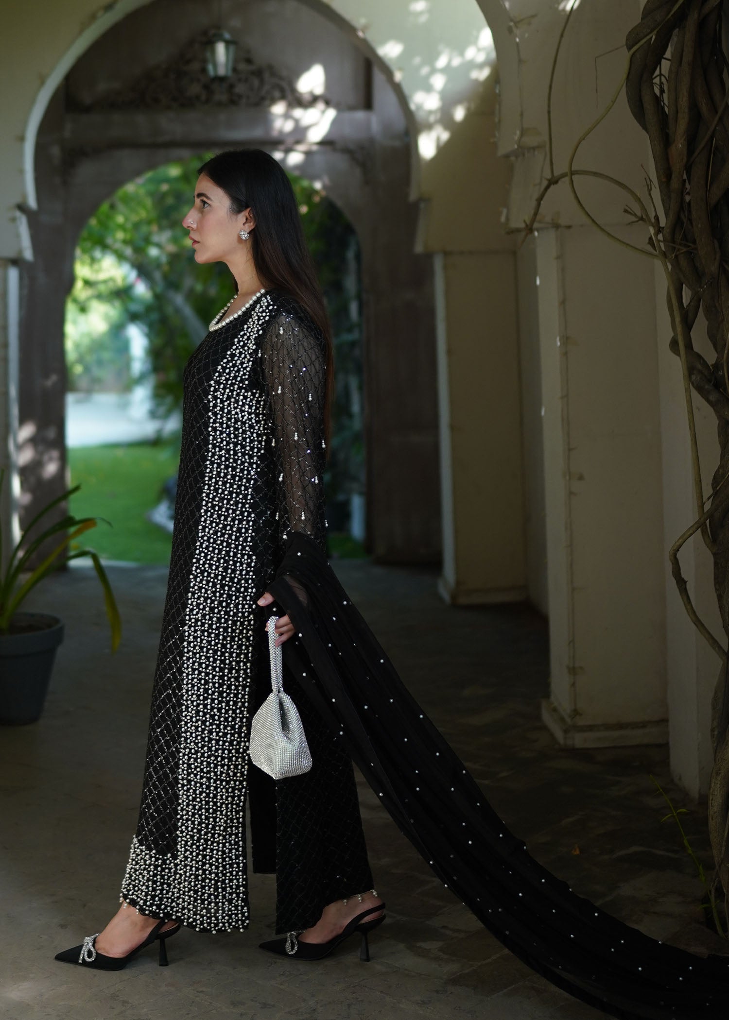 Manaal Arfeen Black Pearl Women 3pcs