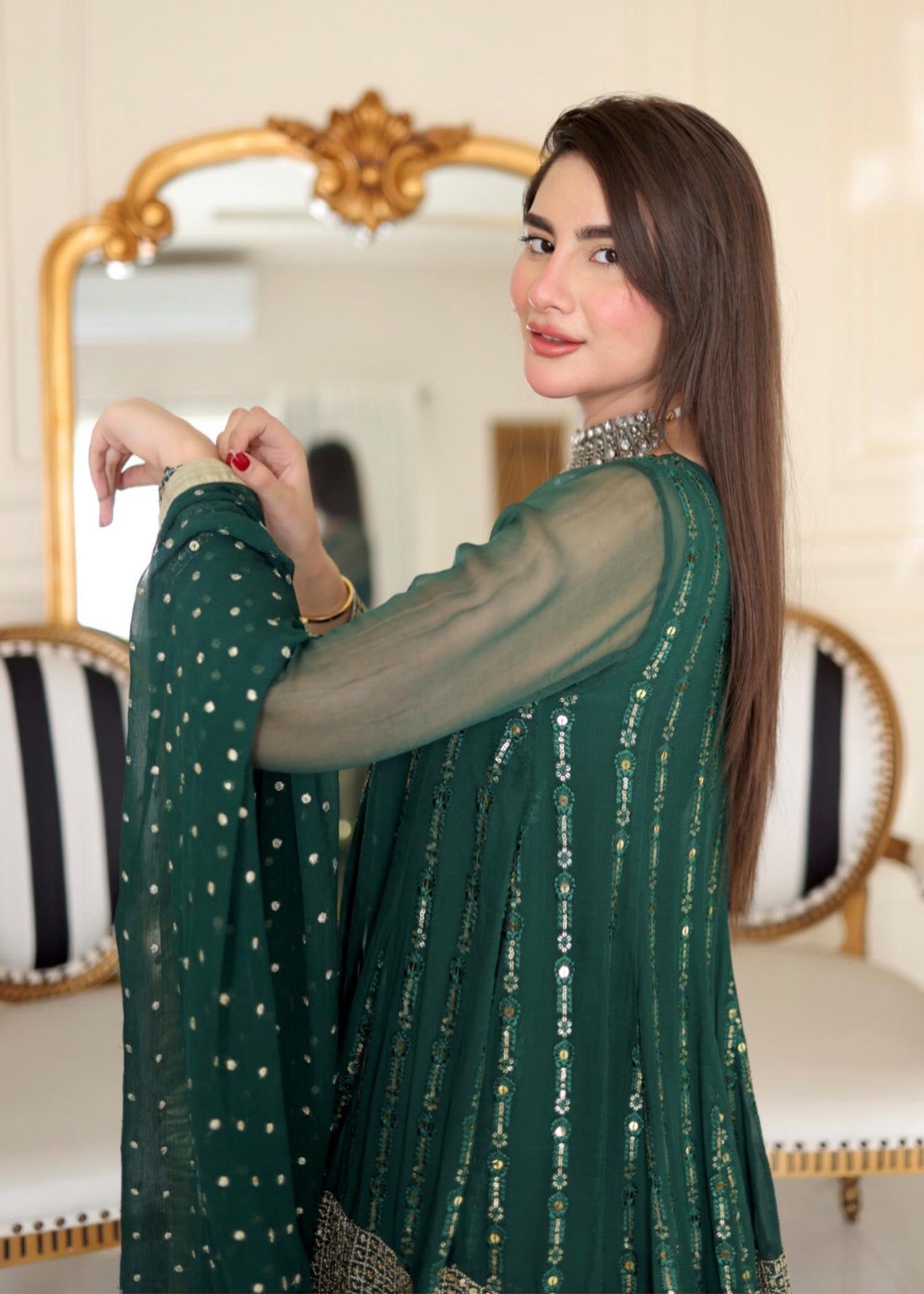 Rang-e-Haya Anchal / Bottle Green Women 4pcs