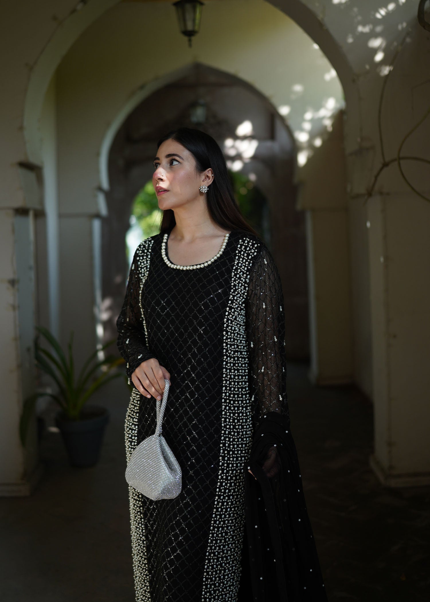 Manaal Arfeen Black Pearl Women 3pcs