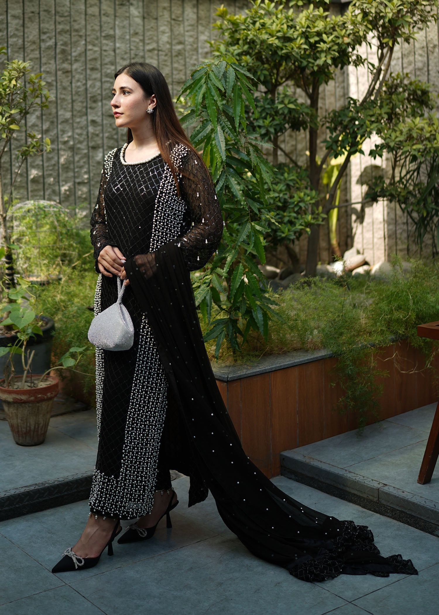 Manaal Arfeen Black Pearl Women 3pcs