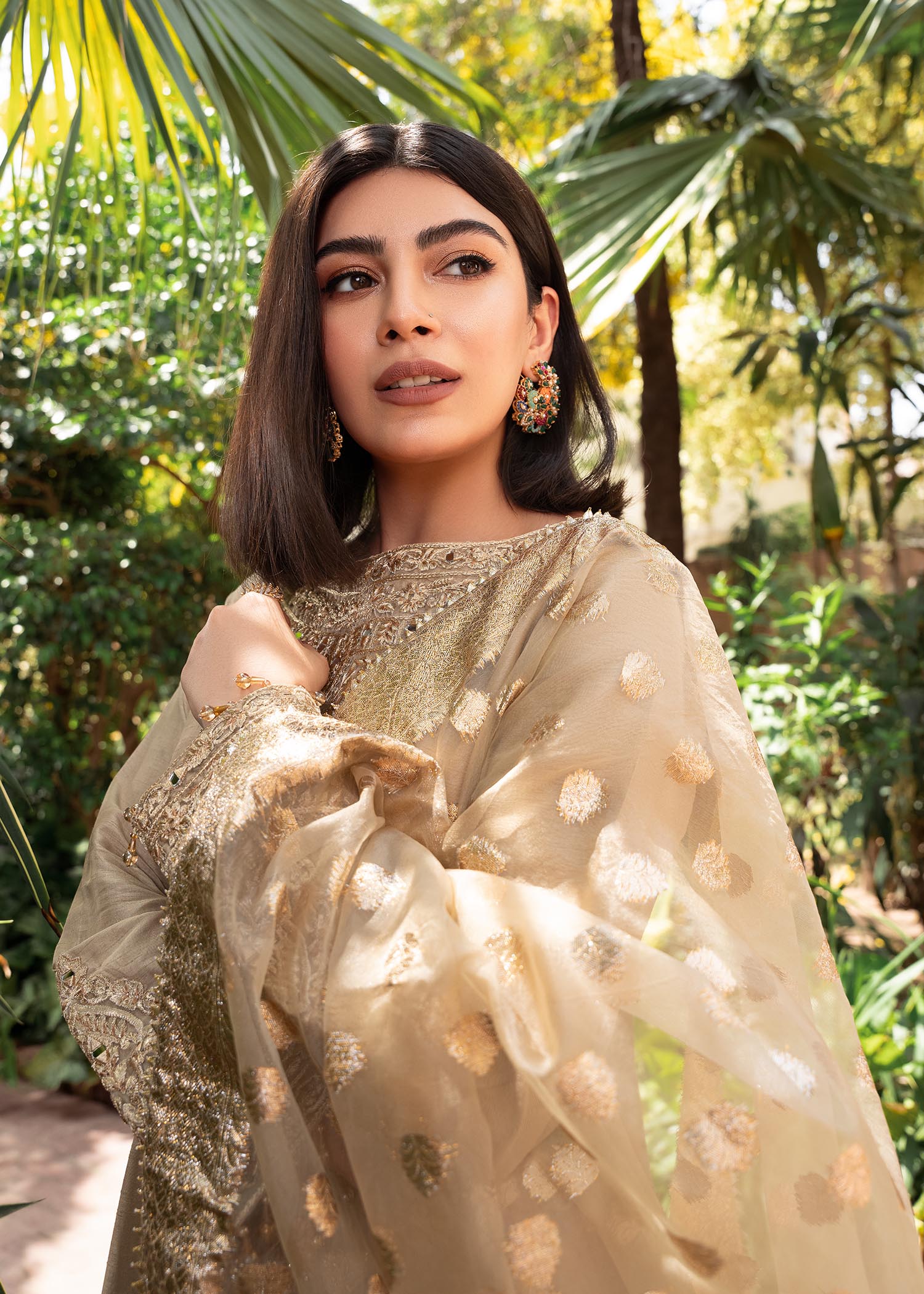 Rang-e-Haya Shireen Gold beige Women 3pcs