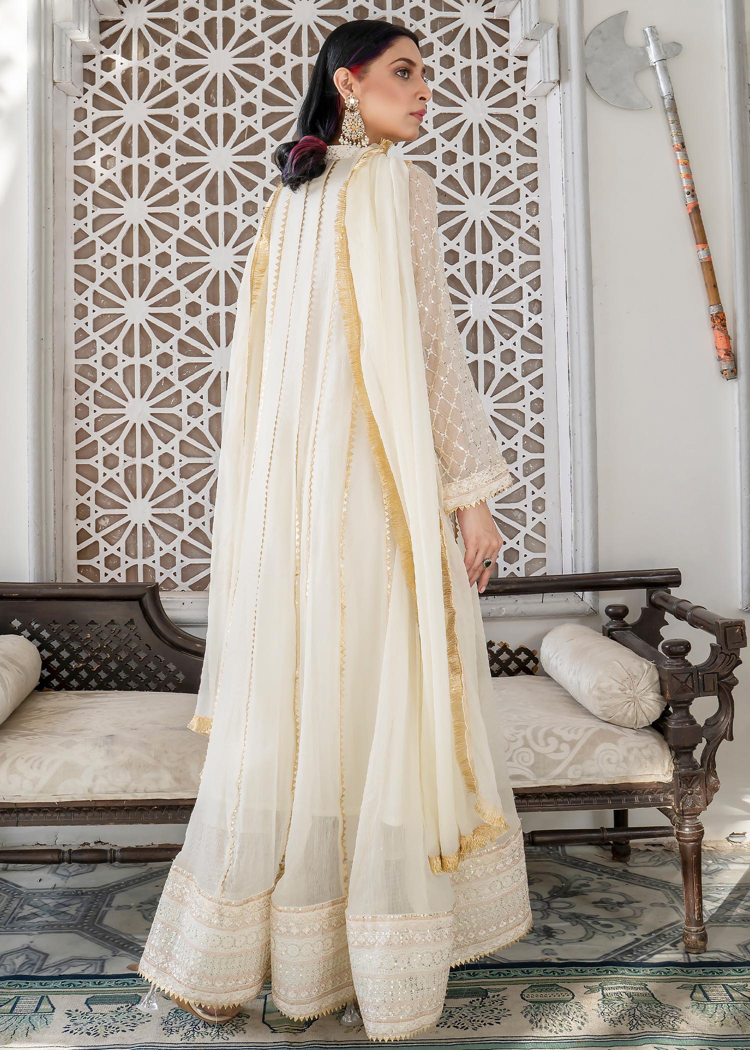 Manahils Maxi 106 White Women 3pcs