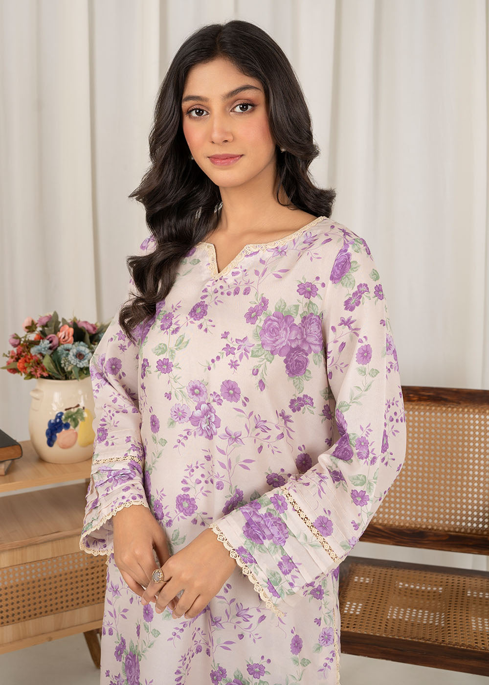 Zara Shah printed lawn suit D10 Women 2pcs