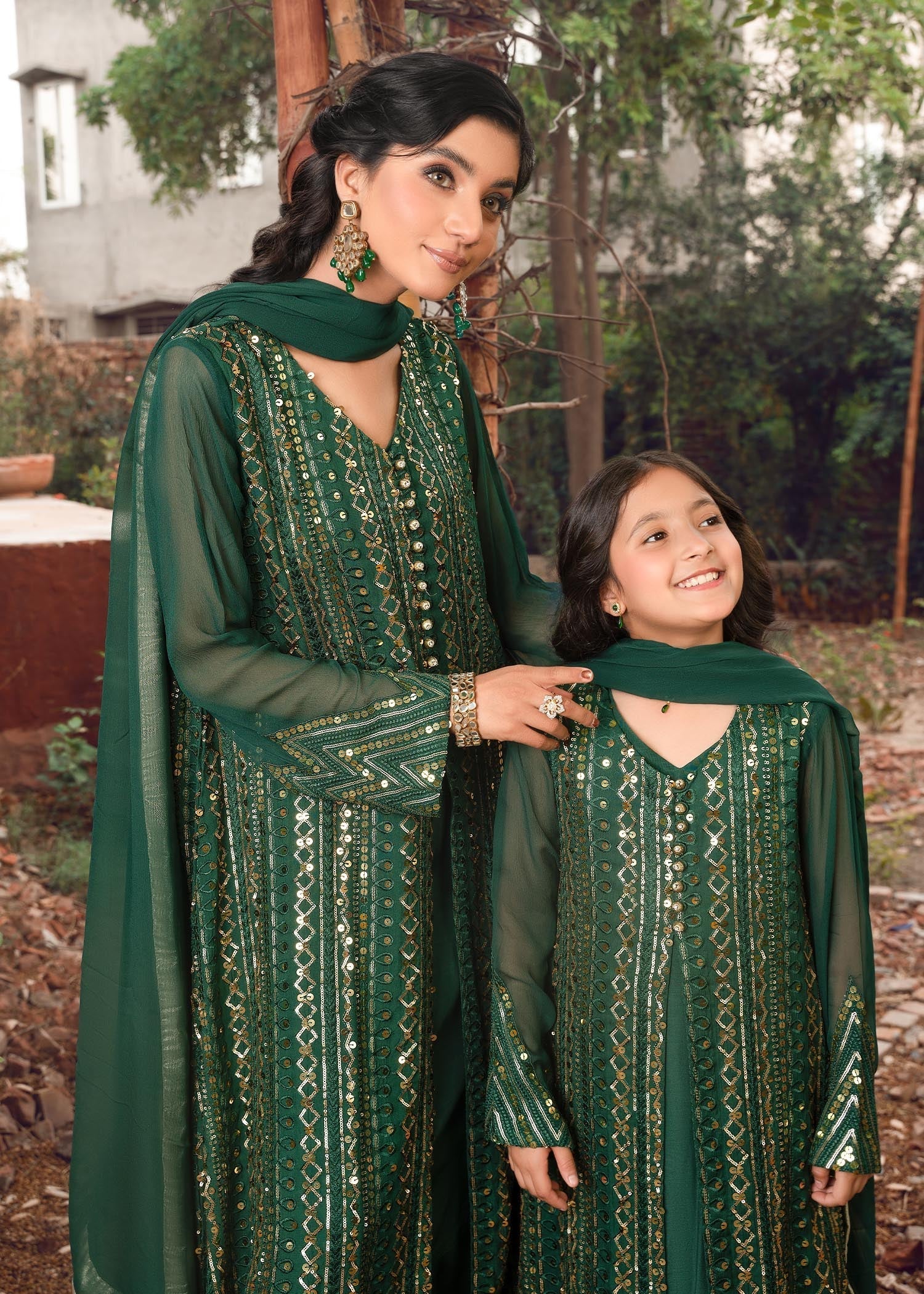 Rang-e-Haya Ufaq Bottle Green Women 4pcs