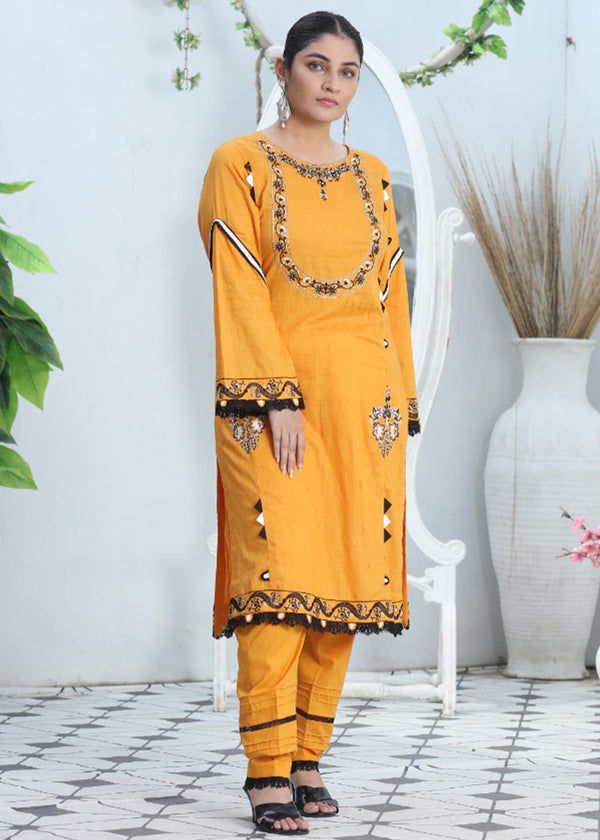 Atrangi MUSTARD DRESS (SS 101) Women 2pcs