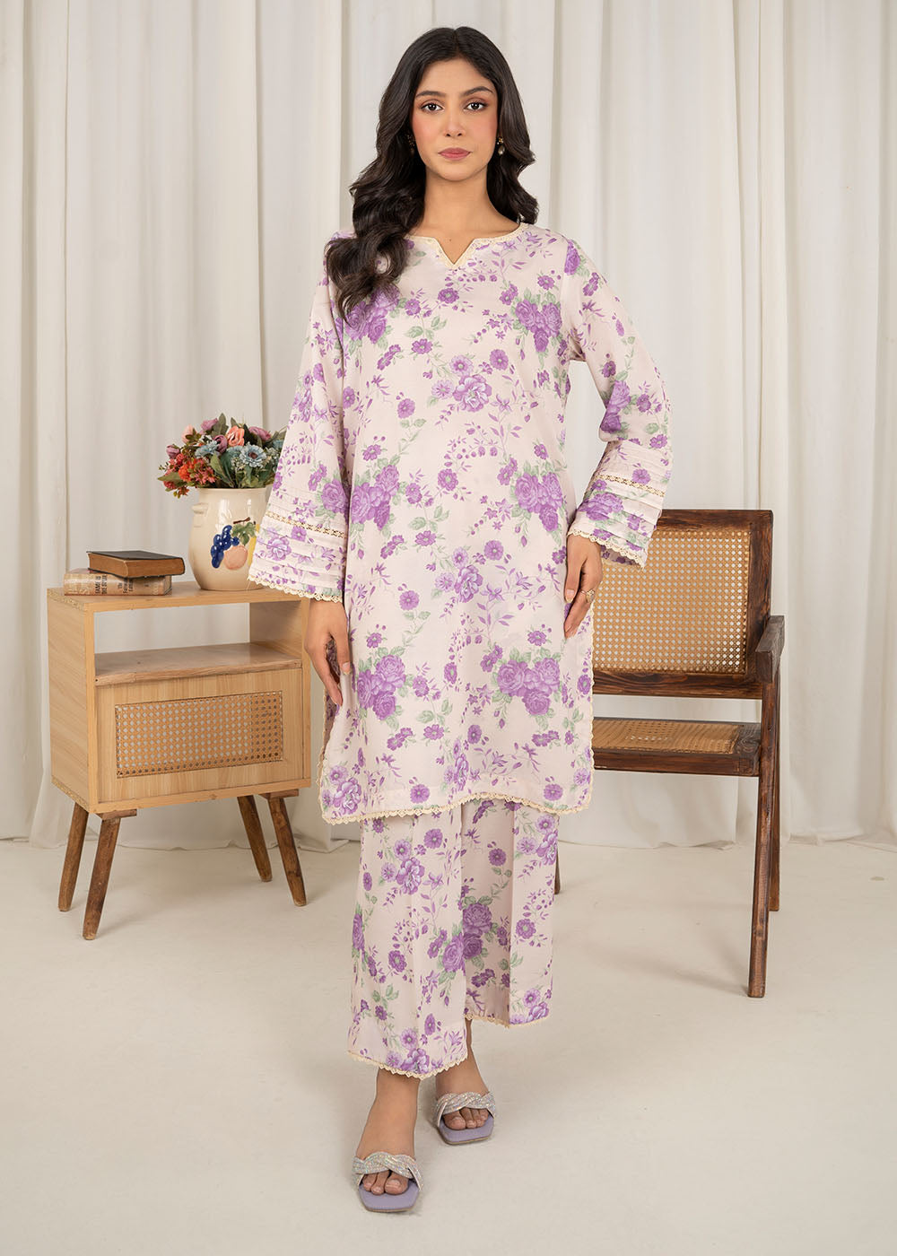 Zara Shah printed lawn suit D10 Women 2pcs