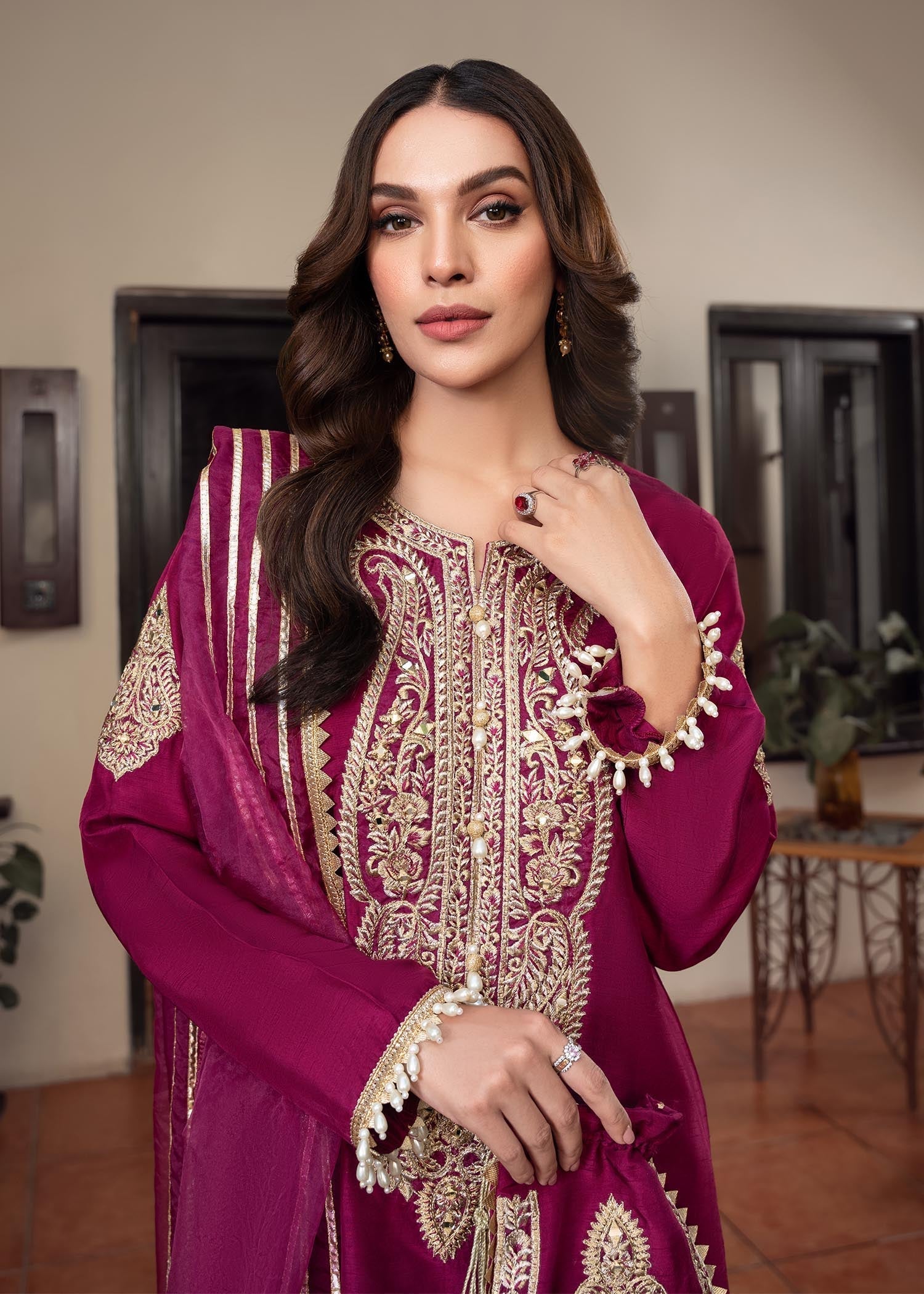 Rang-e-Haya Zareen Magenta Purplea Women 3pcs