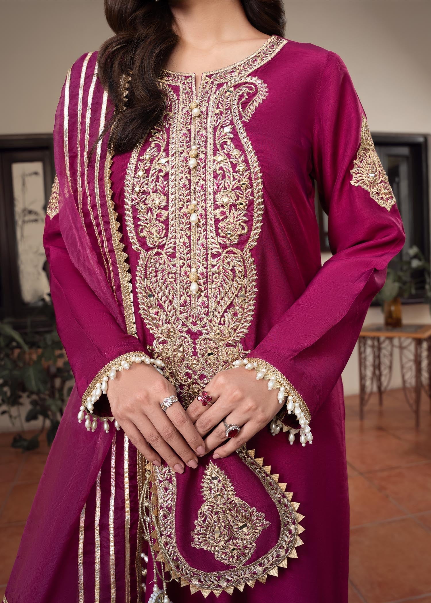 Rang-e-Haya Zareen Magenta Purplea Women 3pcs