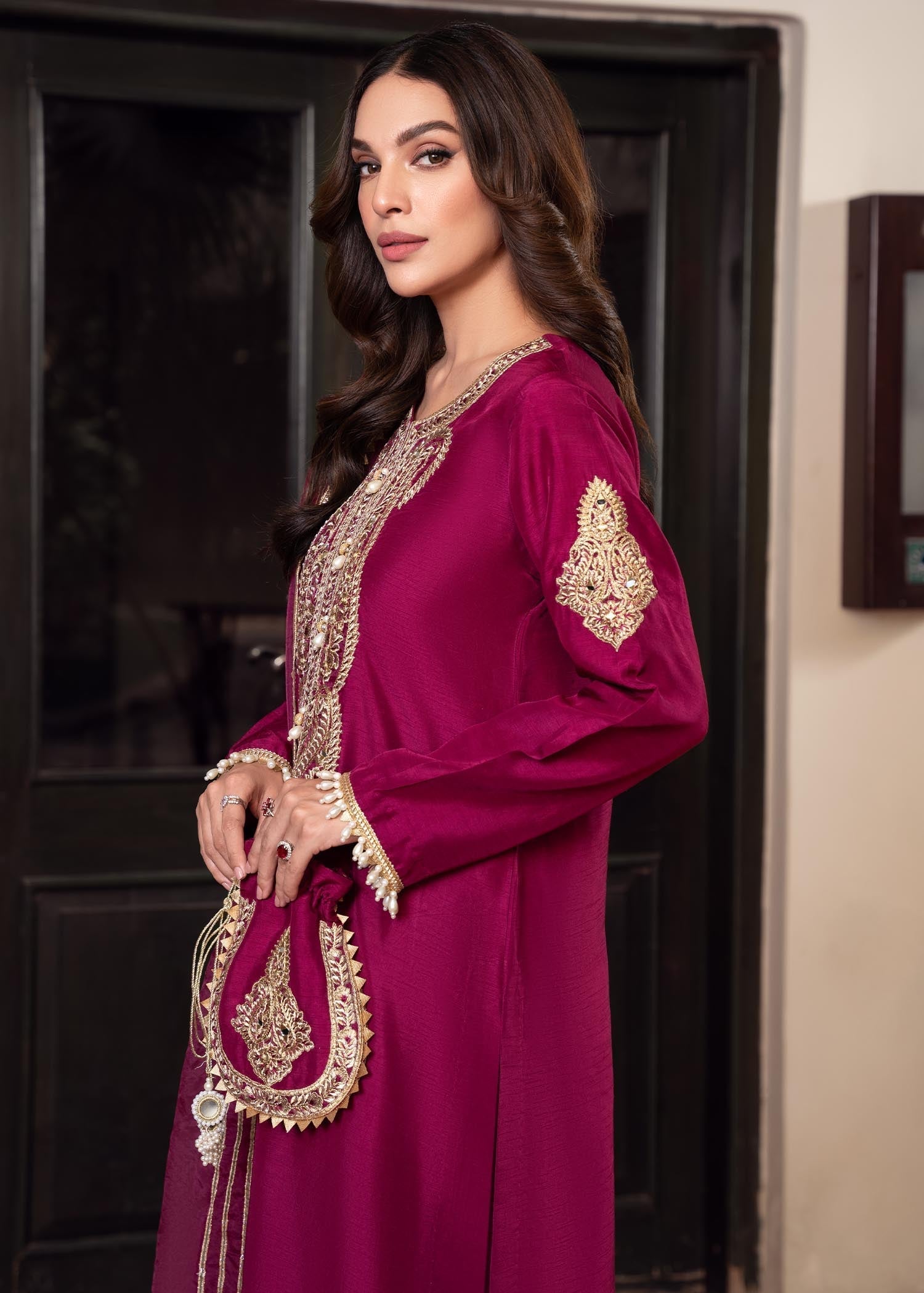 Rang-e-Haya Zareen Magenta Purplea Women 3pcs