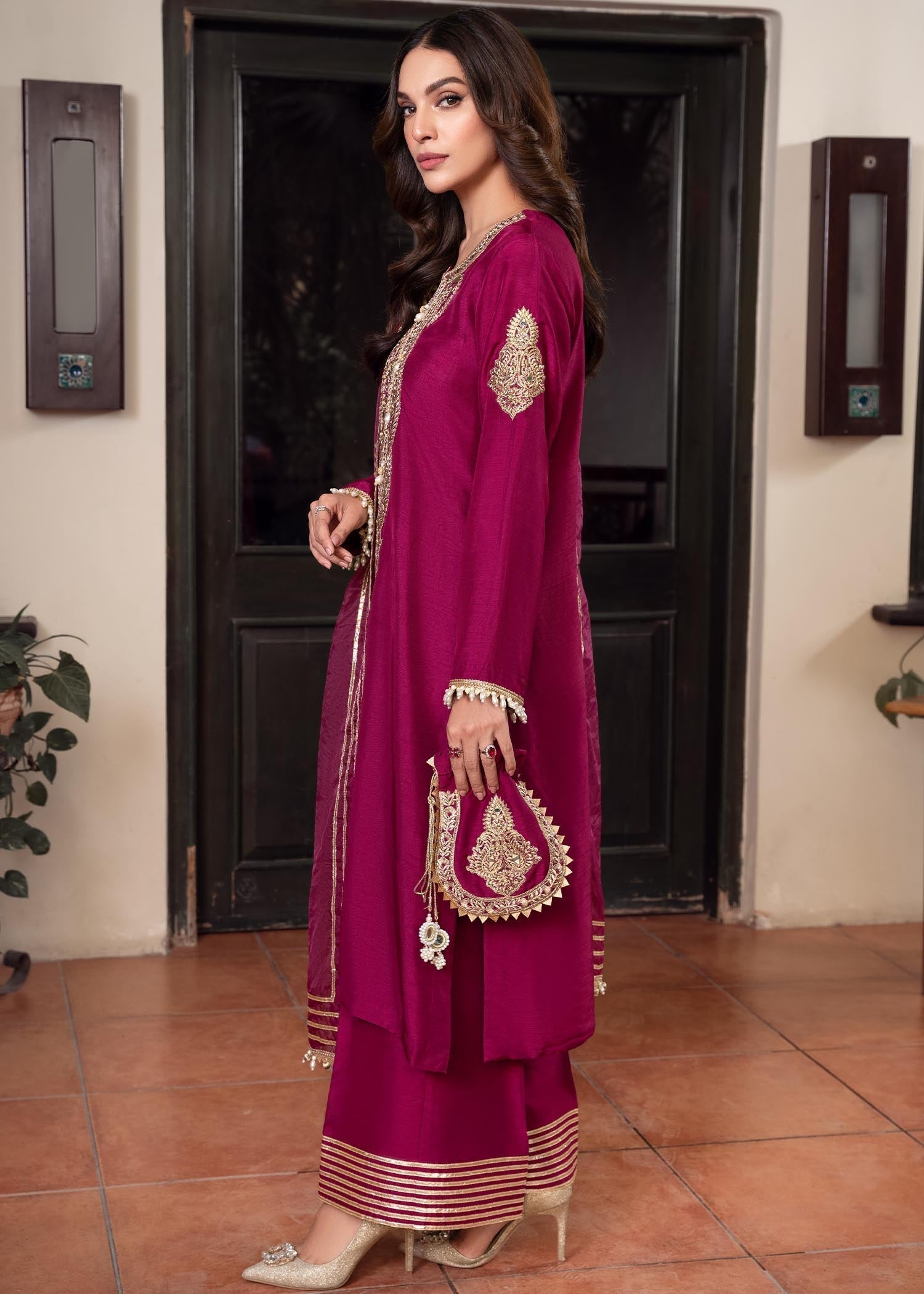 Rang-e-Haya Zareen Magenta Purplea Women 3pcs