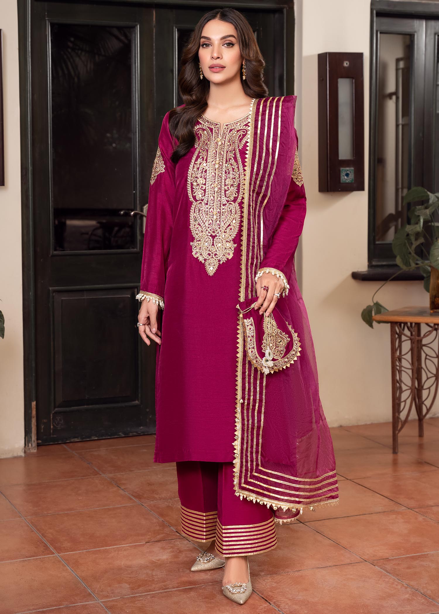 Rang-e-Haya Zareen Magenta Purplea Women 3pcs