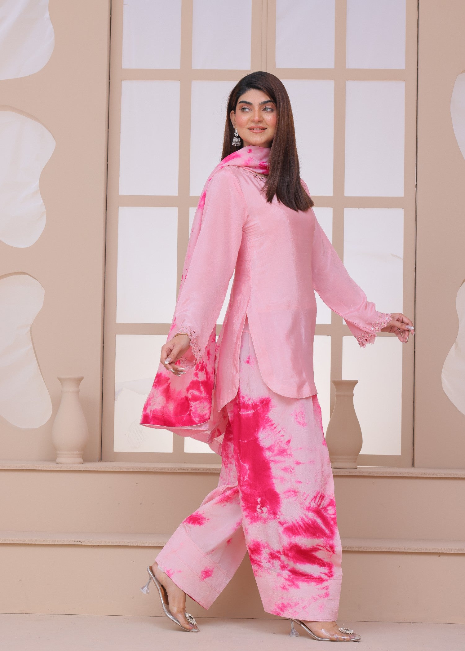 Tonics Clothing Tye Dye Farshi Shalwar Suit Women 3pcs