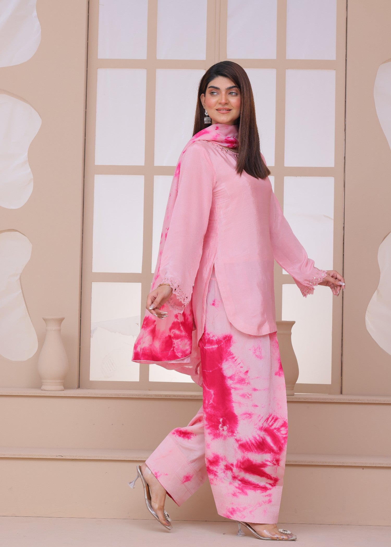 Tonics Clothing Tye Dye Farshi Shalwar Suit Women 3pcs