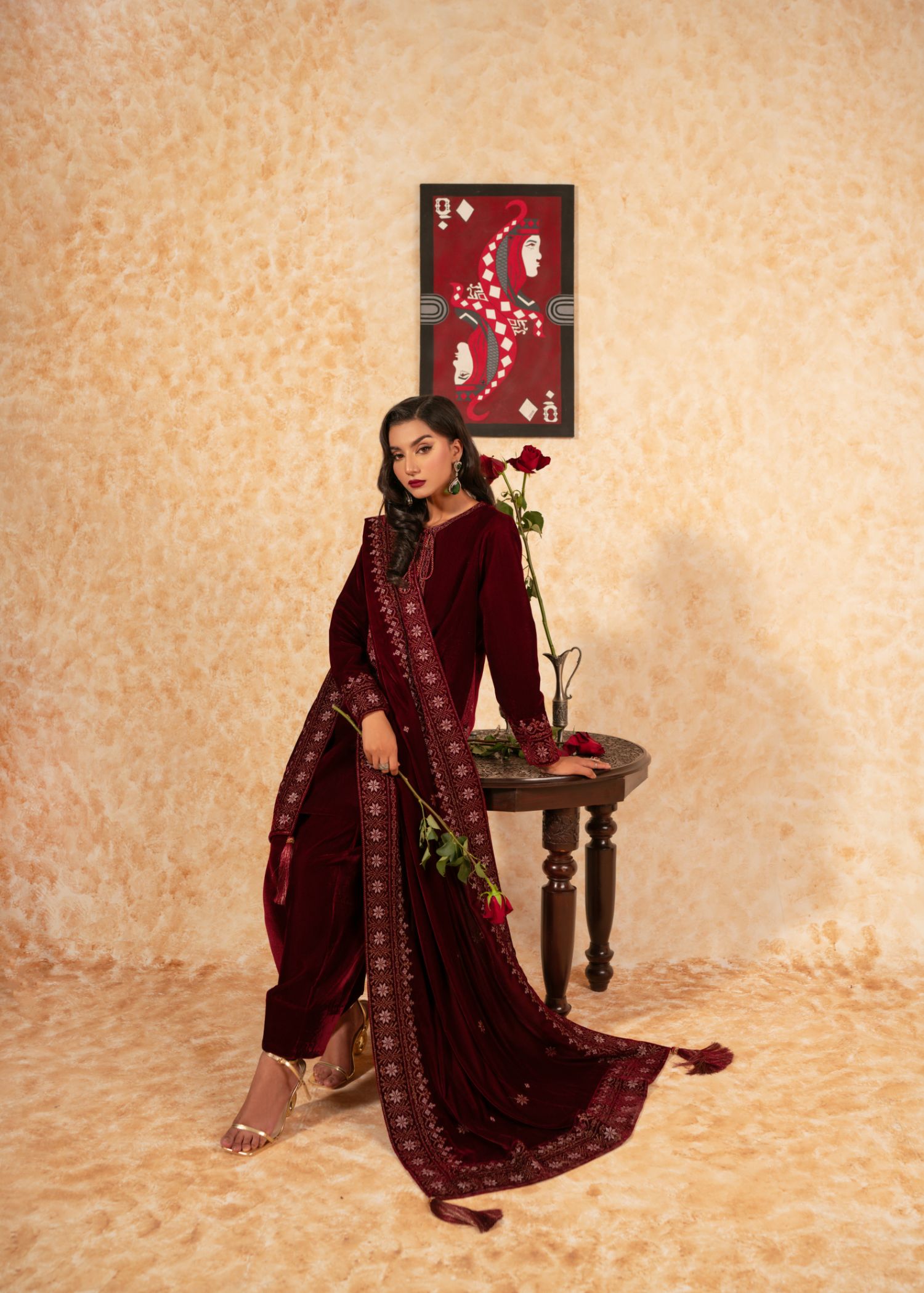 Fozia Khalid Garnet Women 2pcs