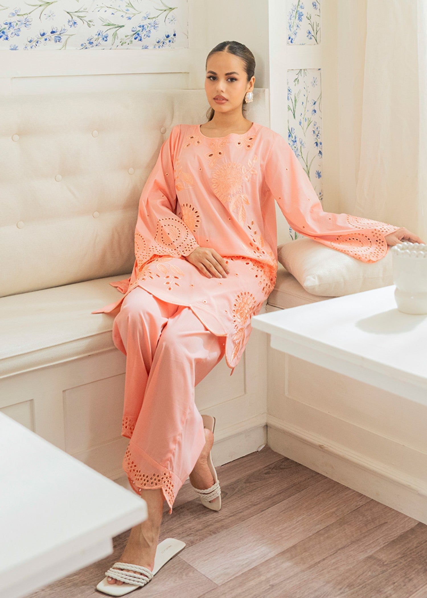 Kross Kulture Embroidered Cotton Silk Suit 01671 Women 2pcs