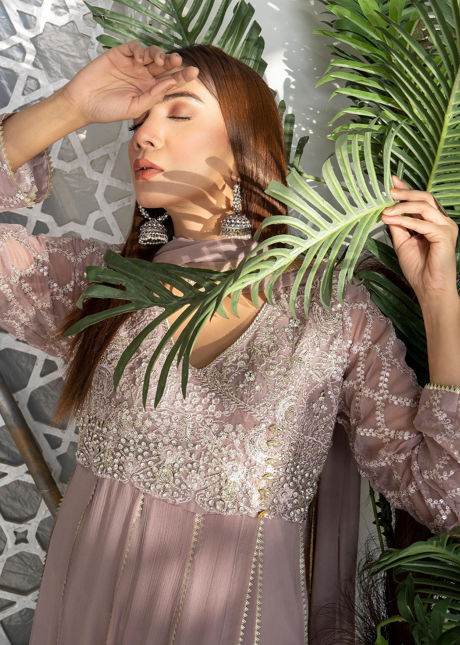 Manahils Anarkali 108 LILAC Women 3pcs