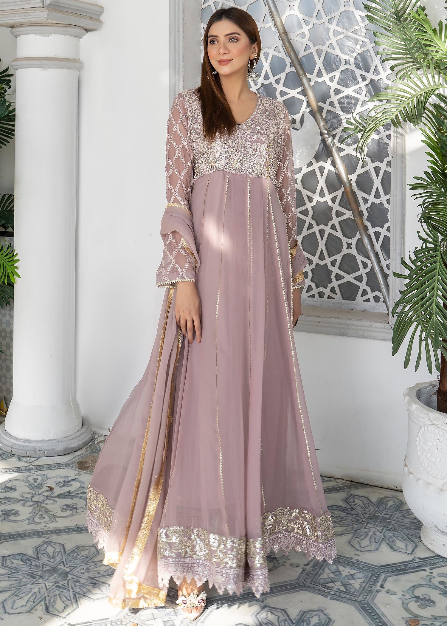 Manahils Anarkali 108 LILAC Women 3pcs