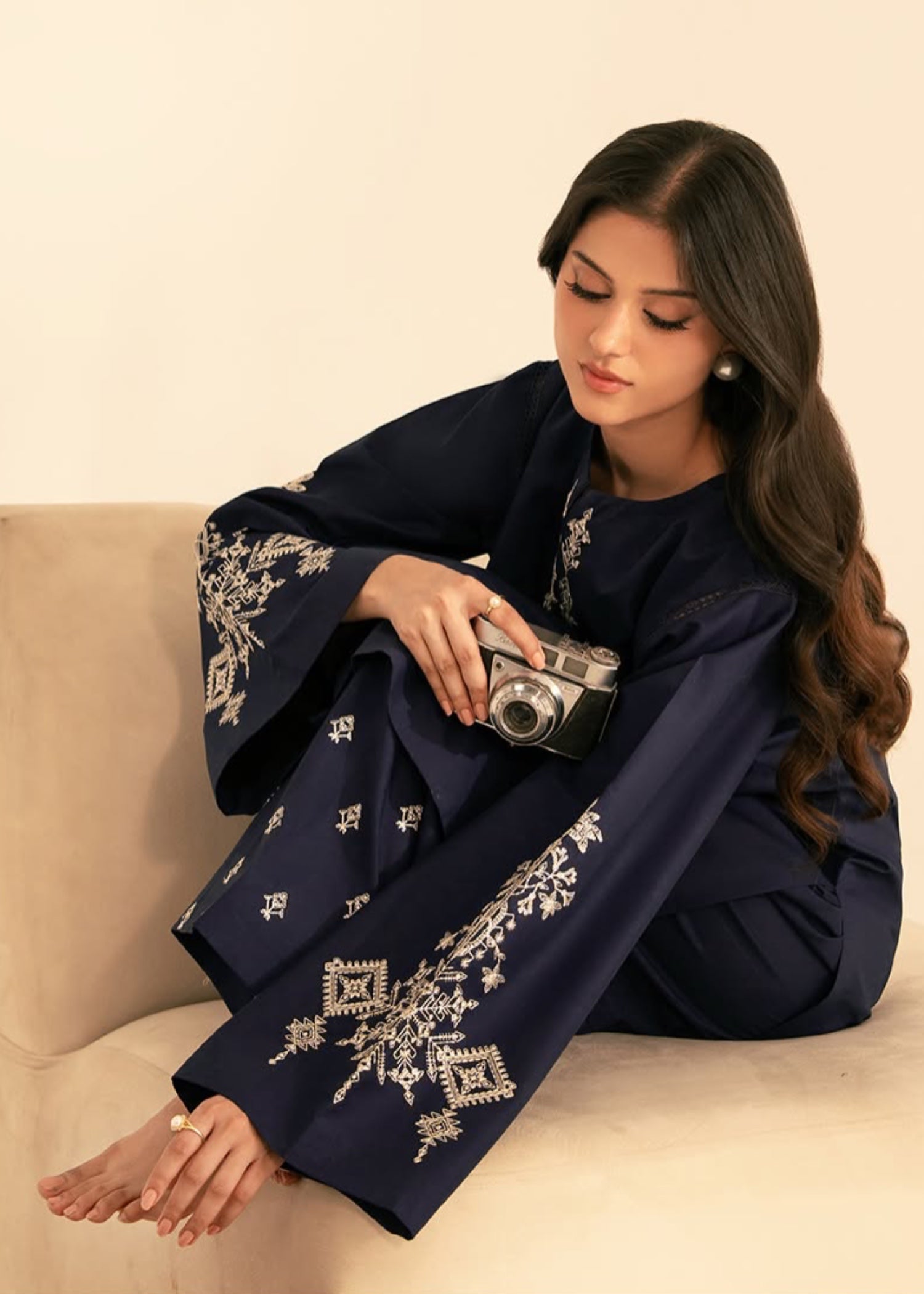 The Turkish Wear VANYYA BLUE KURTA SET Women 2pcs