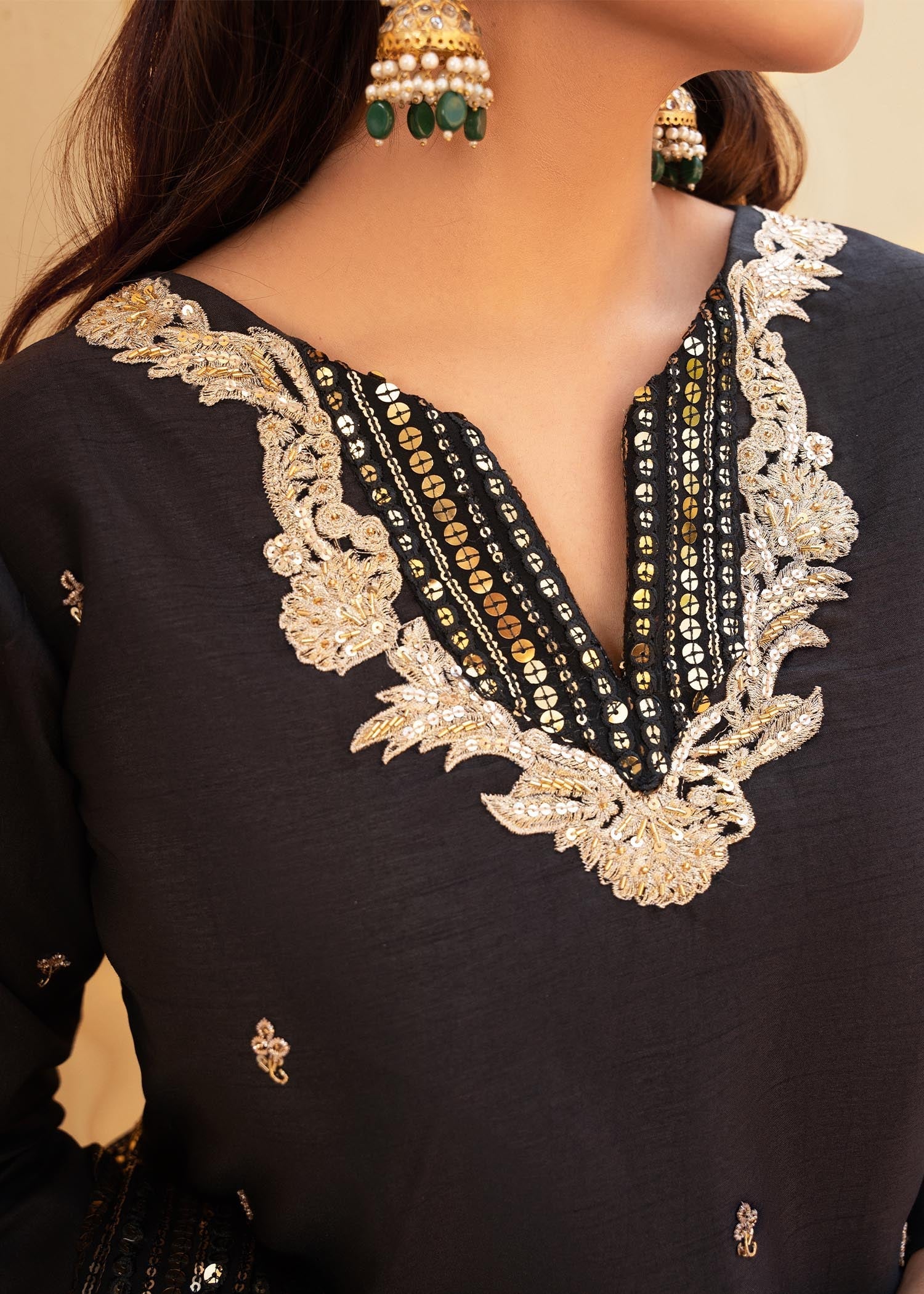 Rang-e-Haya Sandali black Women 3pcs