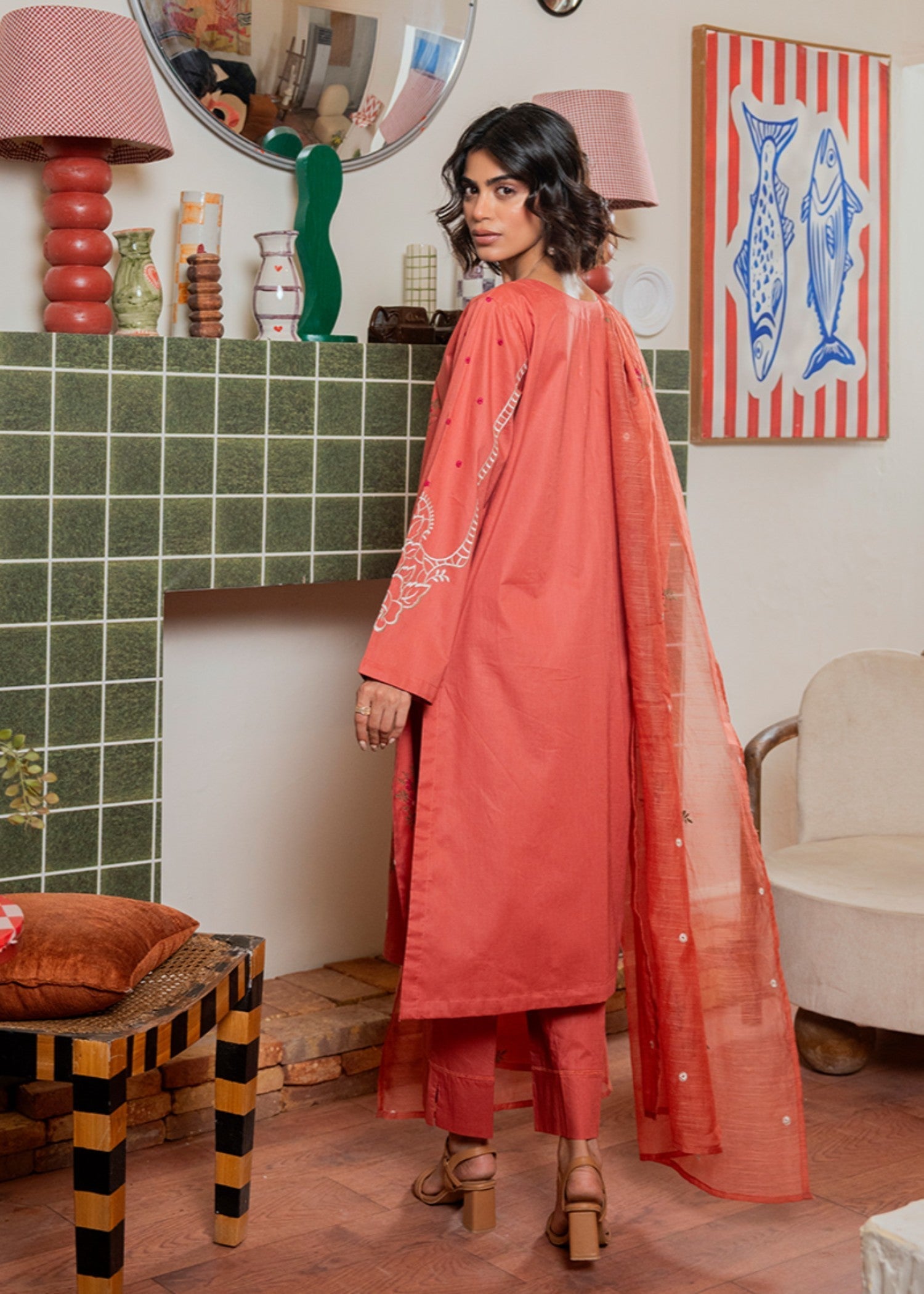 Kross Kulture Embroidered Lawn Suit 01522 Women 3pcs