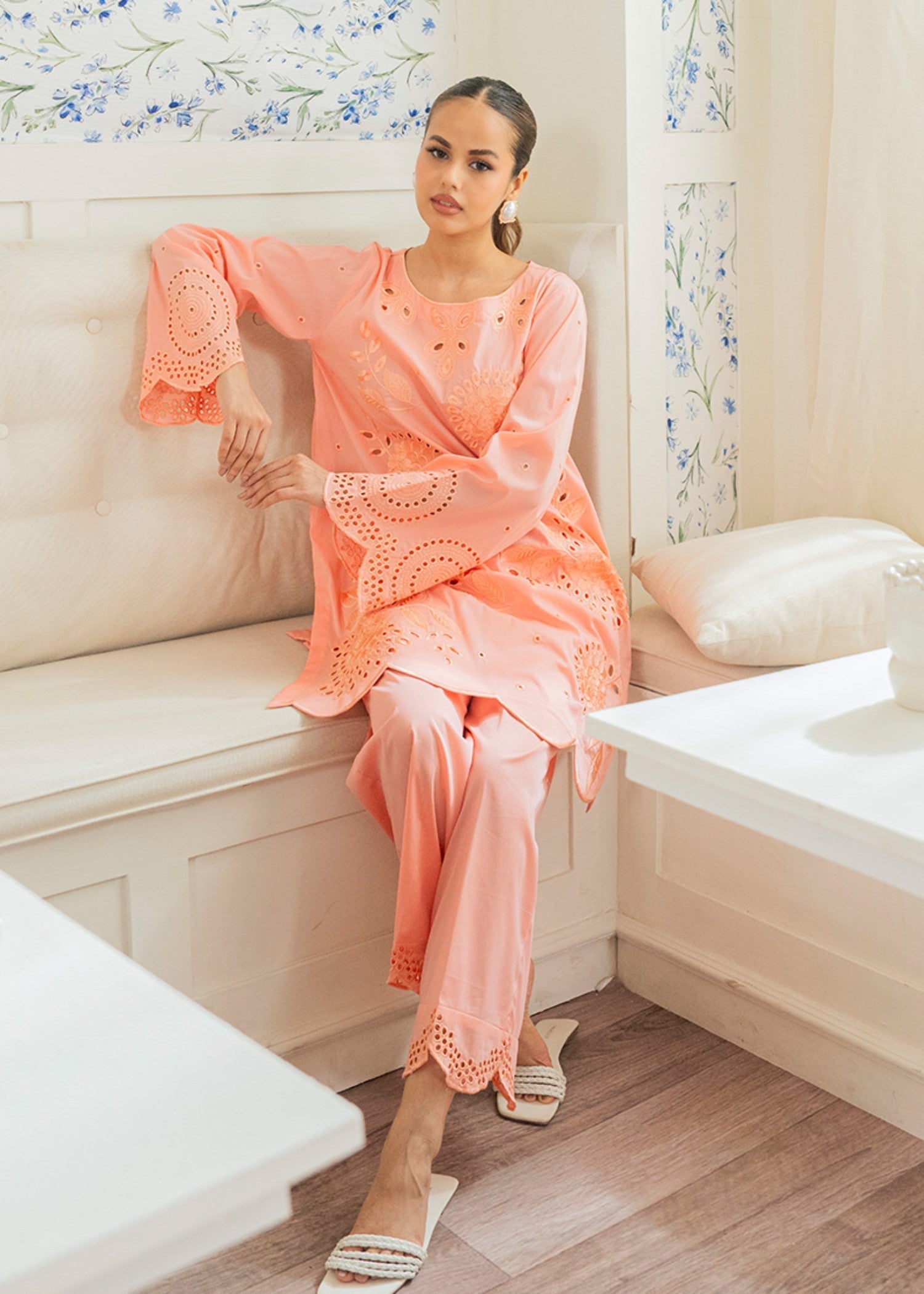 Kross Kulture Embroidered Cotton Silk Suit 01671 Women 2pcs