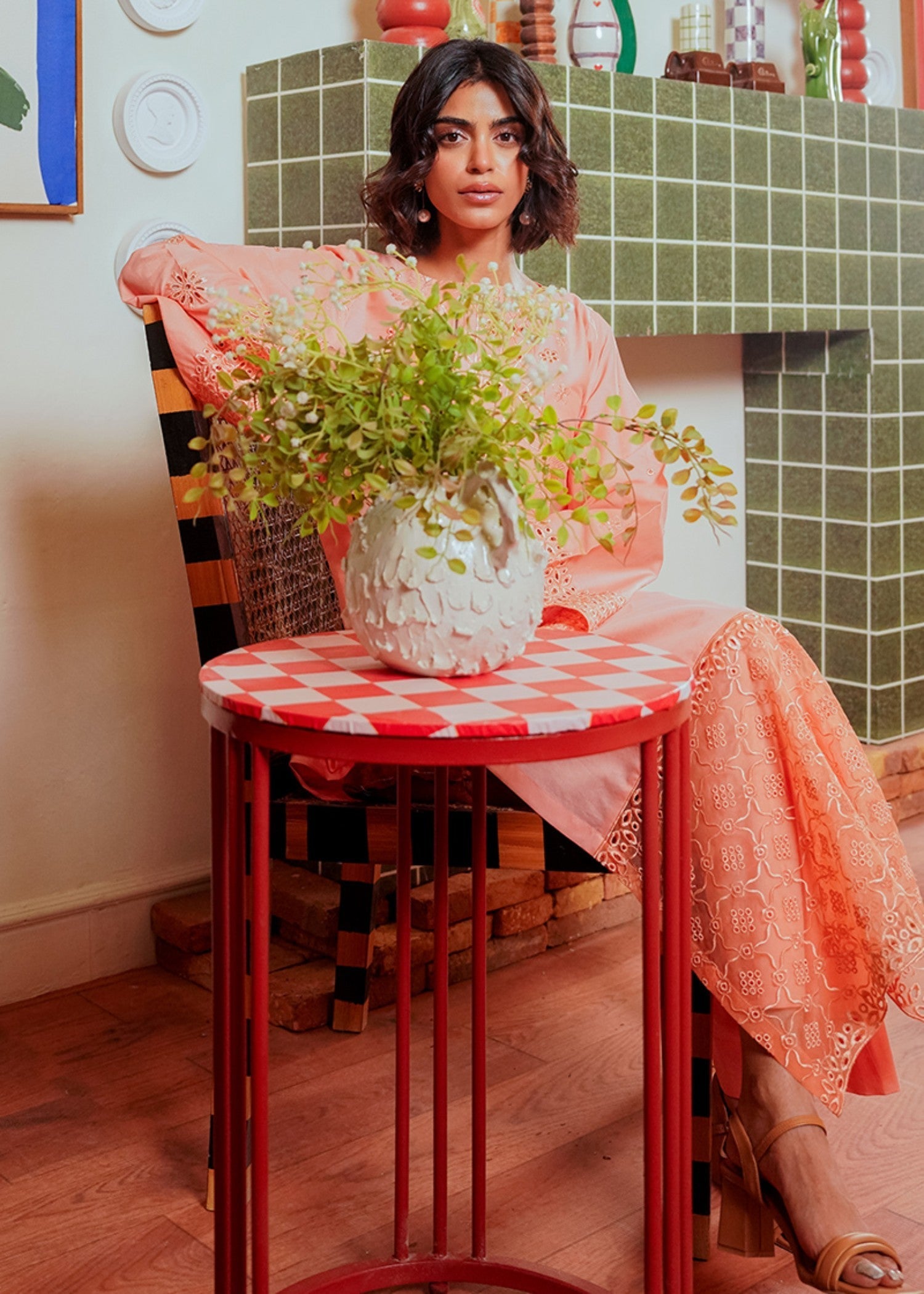 Kross Kulture Embroidered Cotton Silk Suit 01675 Women 2pcs