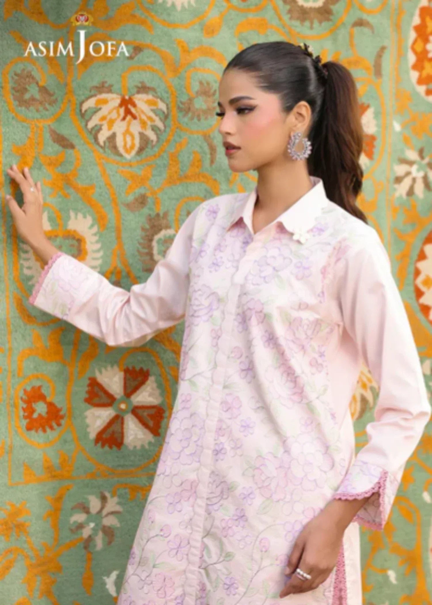 Asim Jofa AJPB 182 EMBROIDERED CAMBRIC STITCHED Women 2pcs