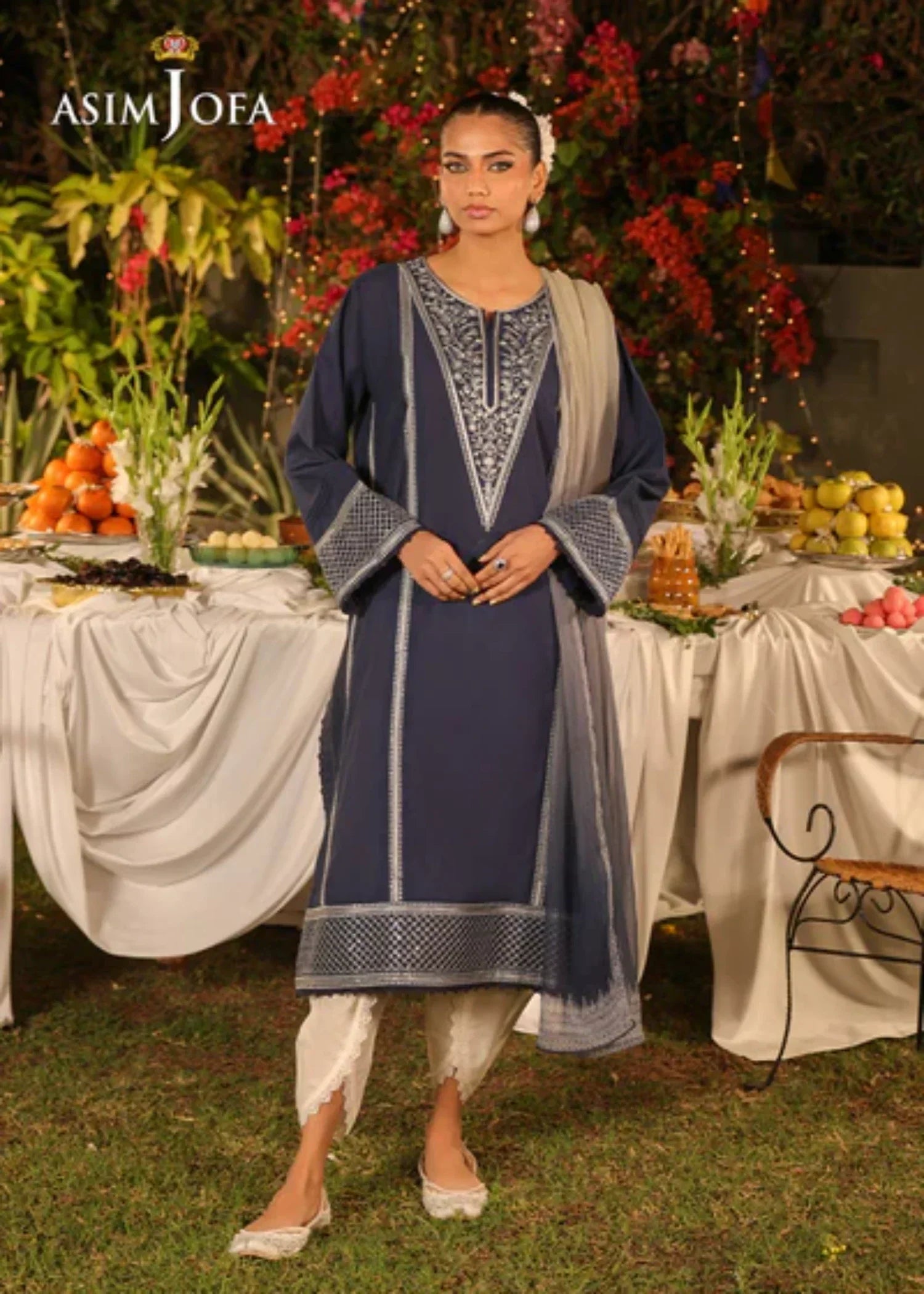 Asim Jofa AJPB 179 EMBROIDERED CAMBRIC STITCHED Women 3pcs