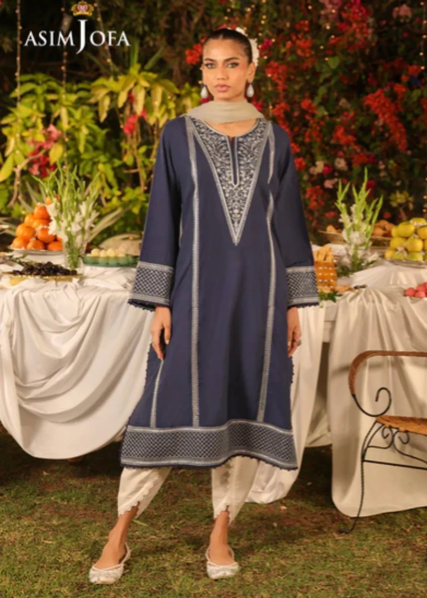 Asim Jofa AJPB 179 EMBROIDERED CAMBRIC STITCHED Women 3pcs