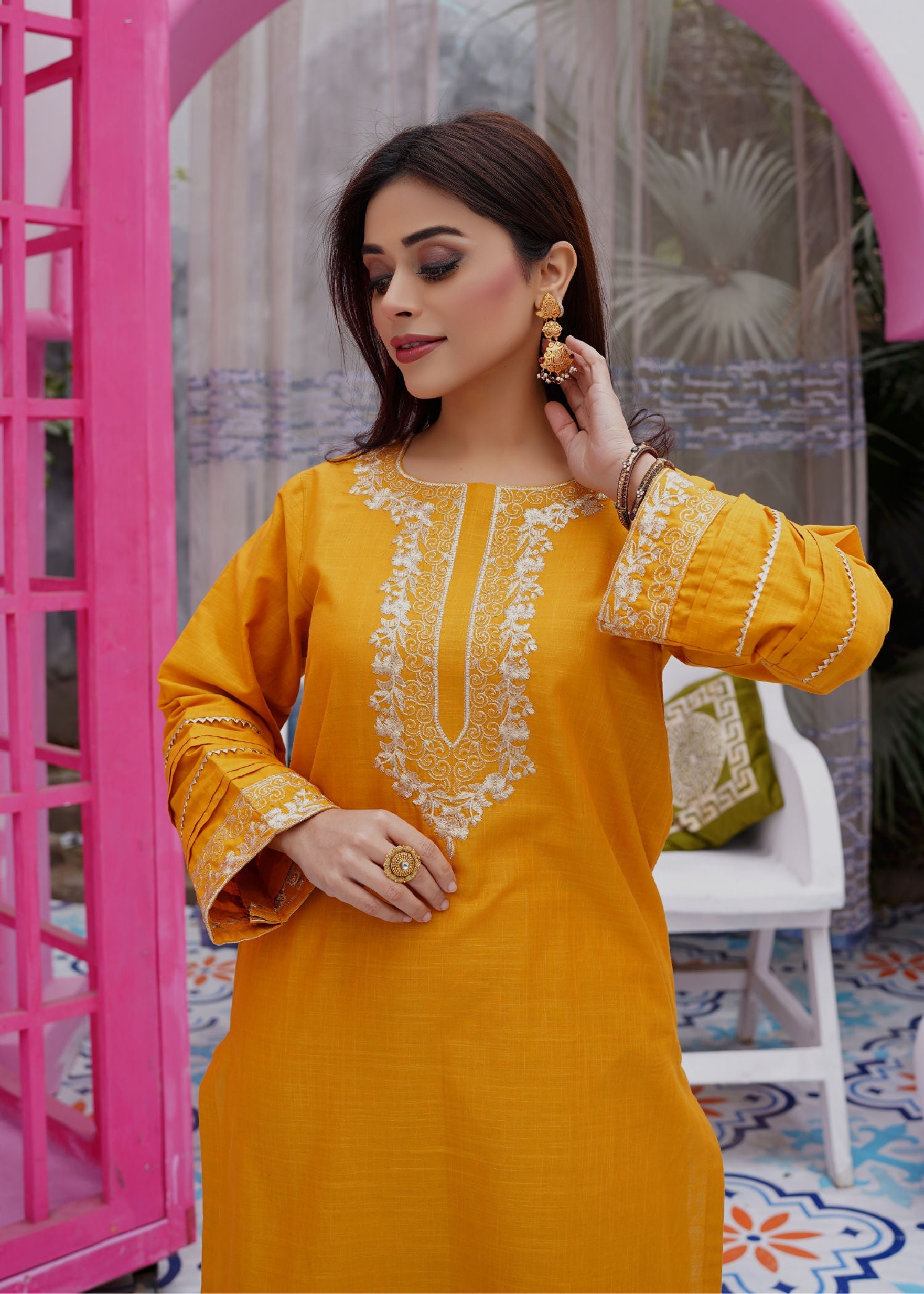 Yolo Pret GOLDEN TILLA EMBROIDERED LAWN EMB S24 0008 Women 2pcs