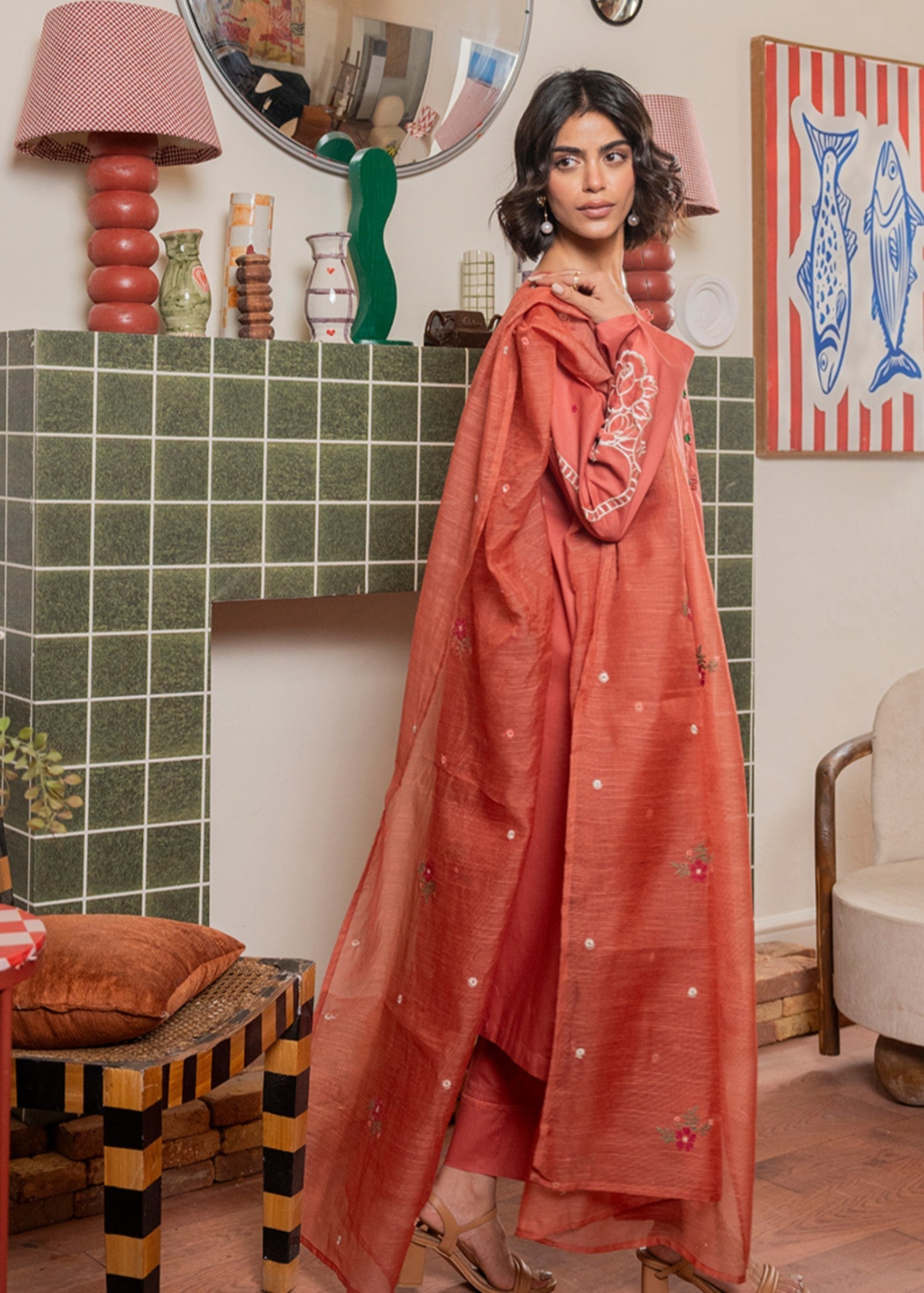 Kross Kulture Embroidered Lawn Suit 01522 Women 3pcs