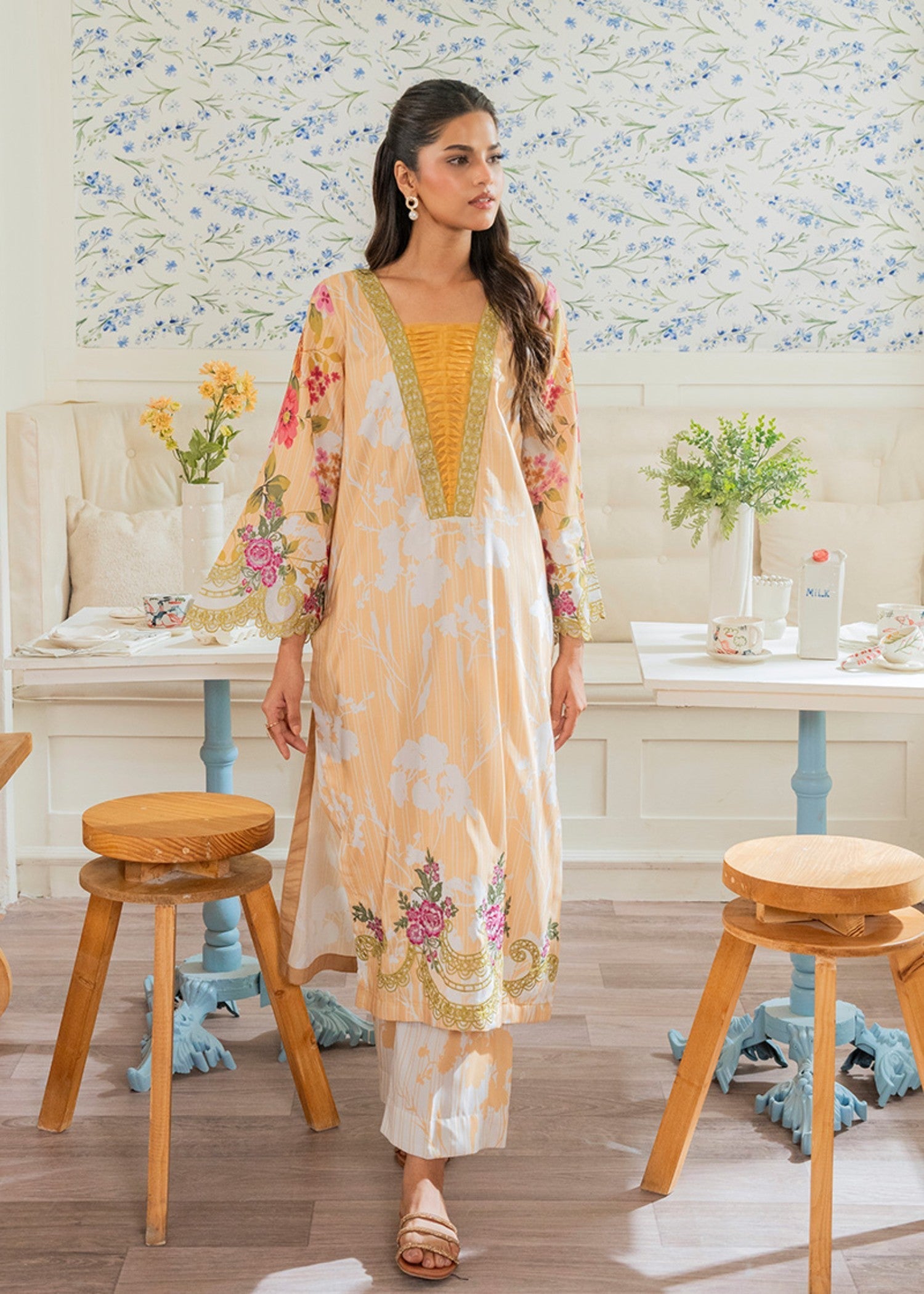 Kross Kulture Digital Print and Embroidered Silk Lawn 01661 Women 2pcs