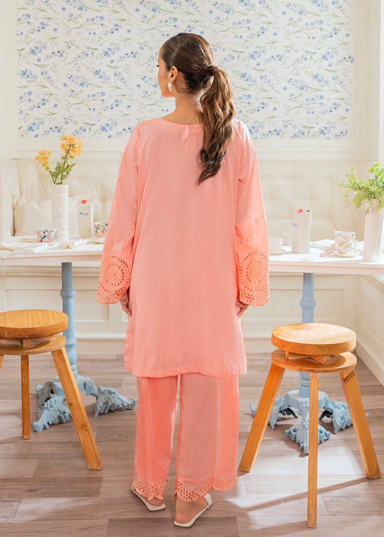 Kross Kulture Embroidered Cotton Silk Suit 01671 Women 2pcs