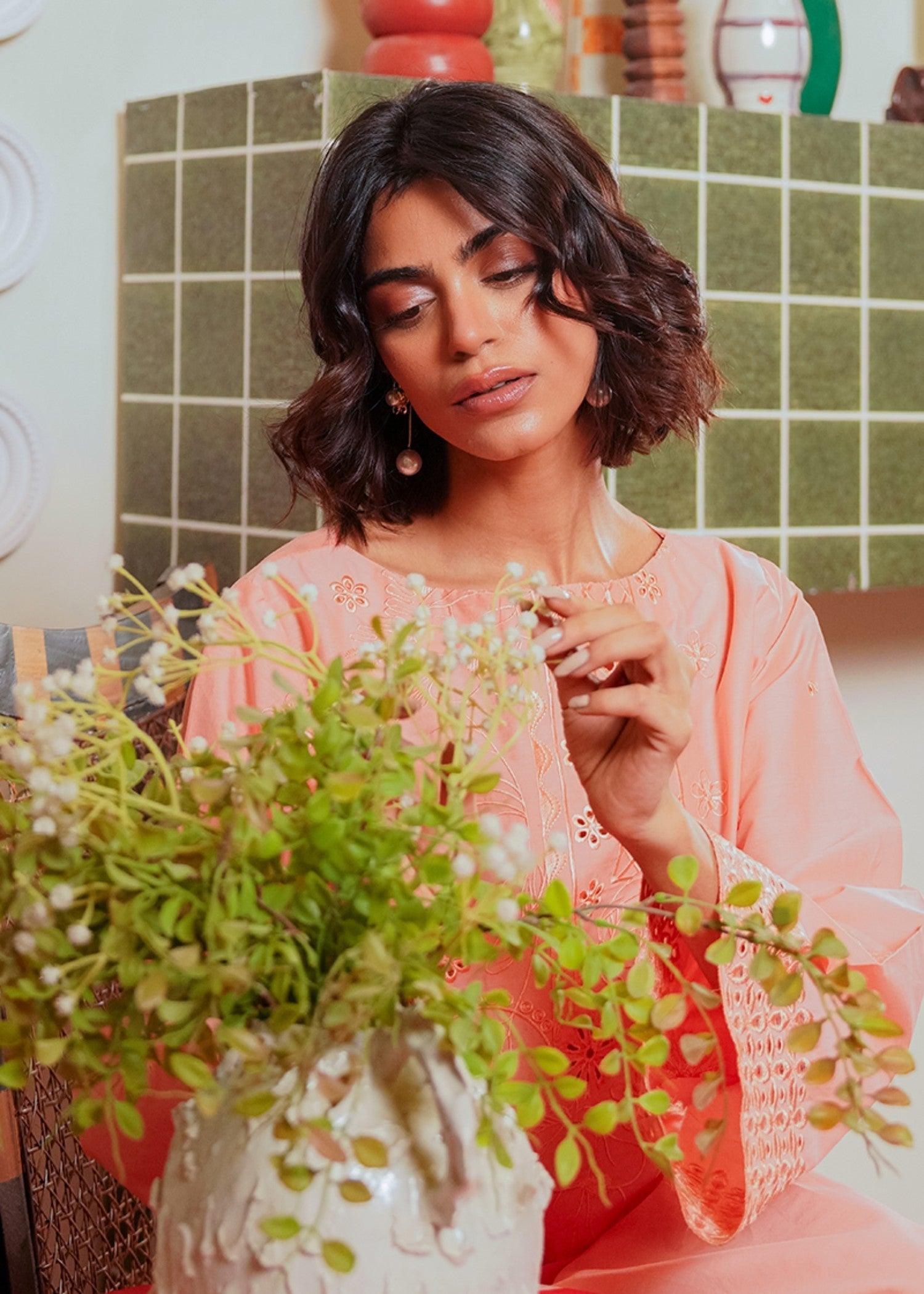 Kross Kulture Embroidered Cotton Silk Suit 01675 Women 2pcs