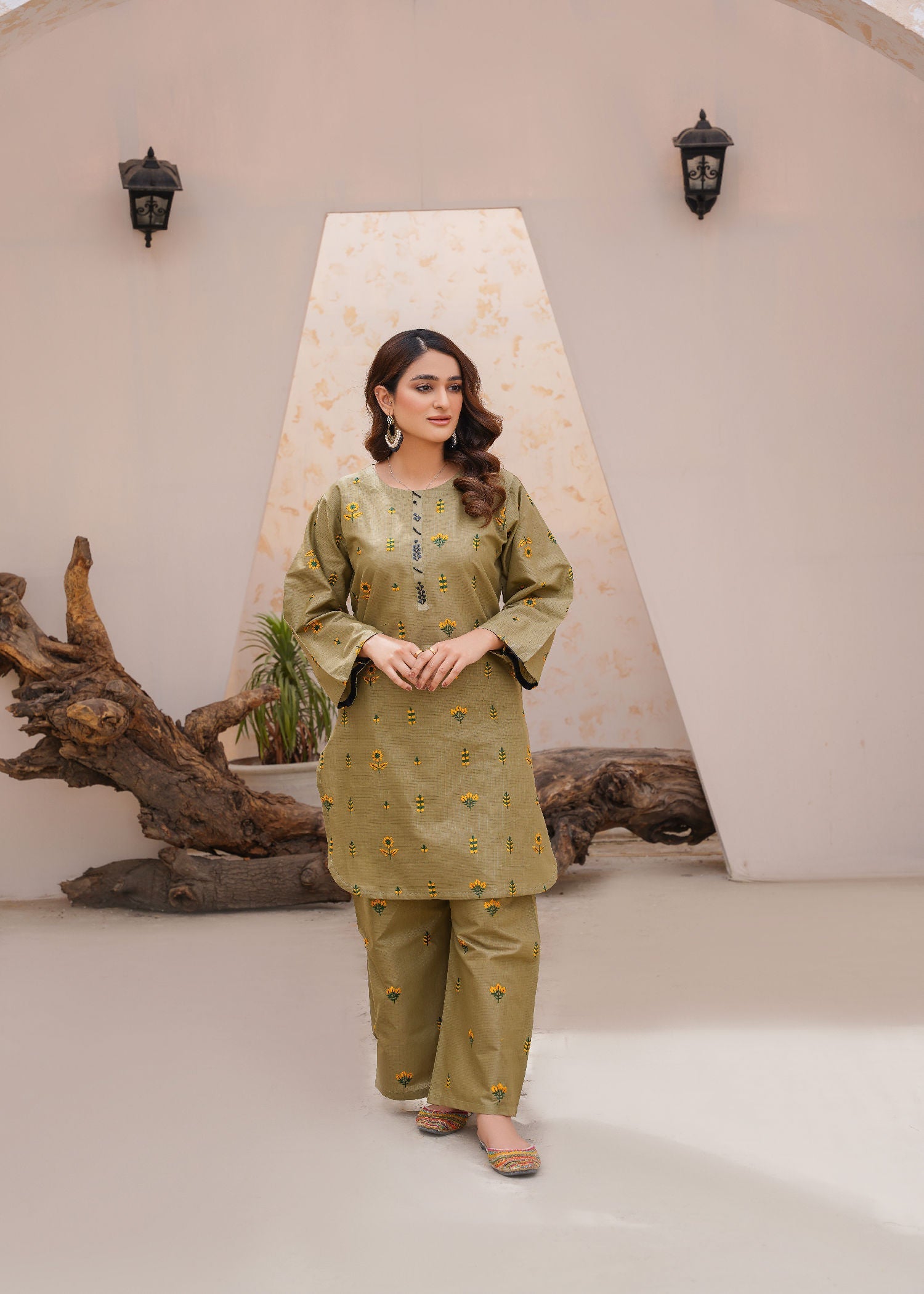 Rang Riwaj Oobi stitched embroidered kurti Women 2pcs