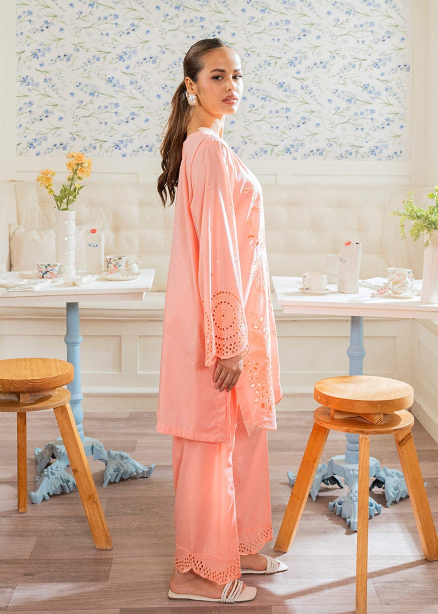 Kross Kulture Embroidered Cotton Silk Suit 01671 Women 2pcs