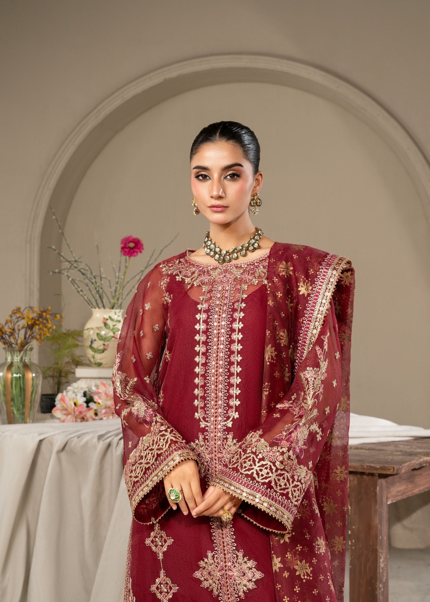 Amar Eclant Glittery Red 24 Women 3pcs