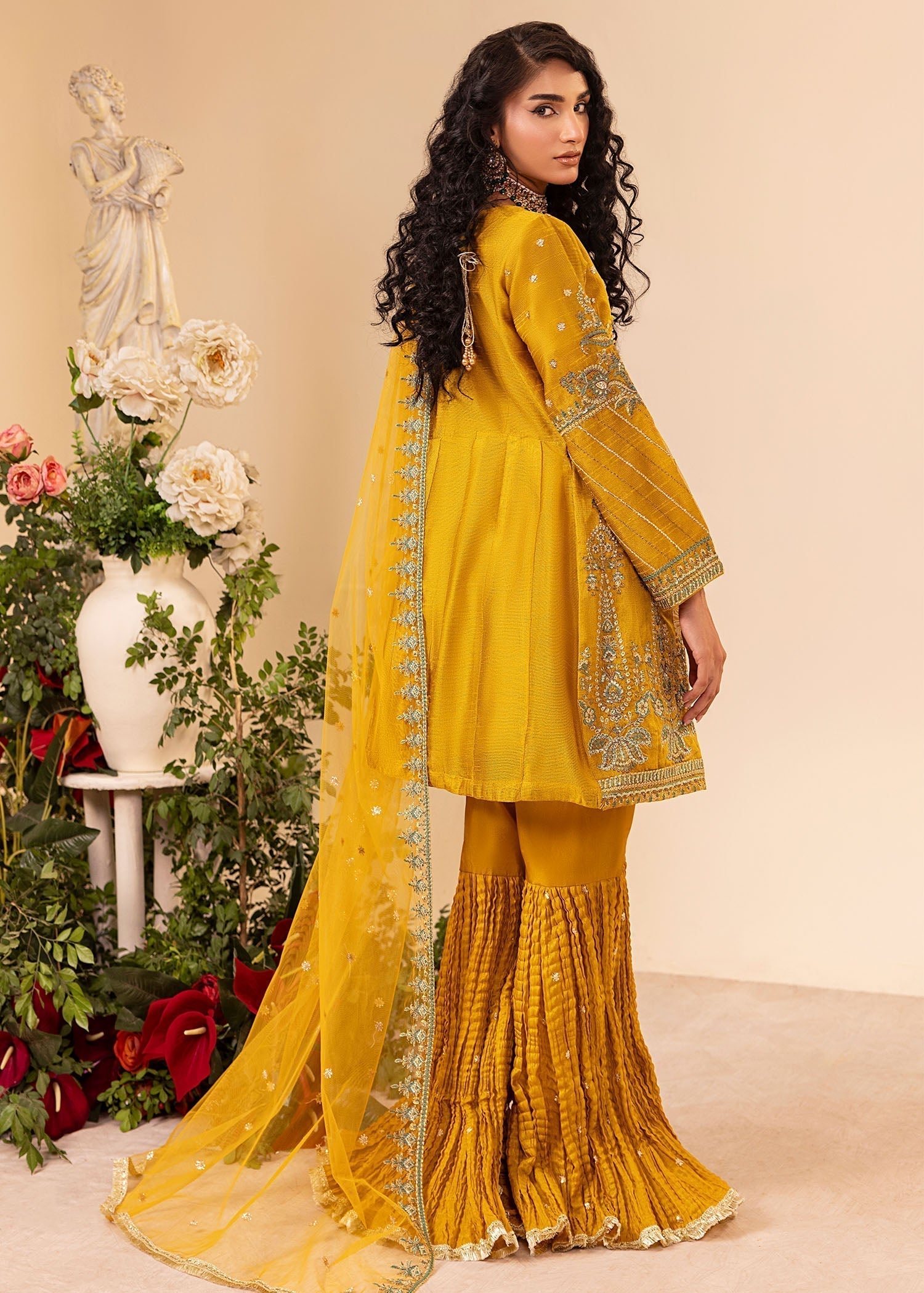 Diara Couture ZARIFA UA 07 MUSTARD Women 3pcs