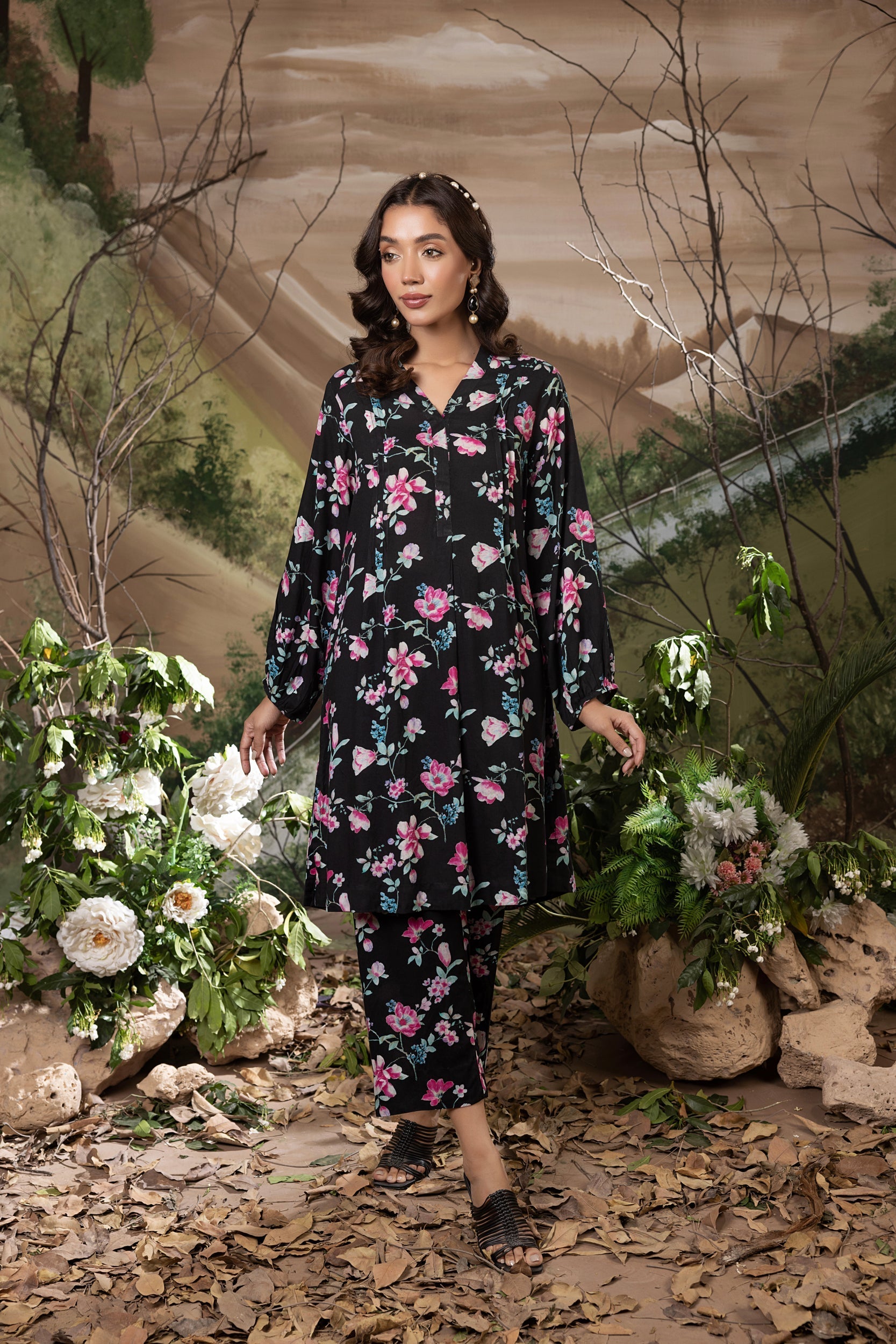 Lakhany Ready to wear Printed Cottel Shirt & Trouser Women 2pcs