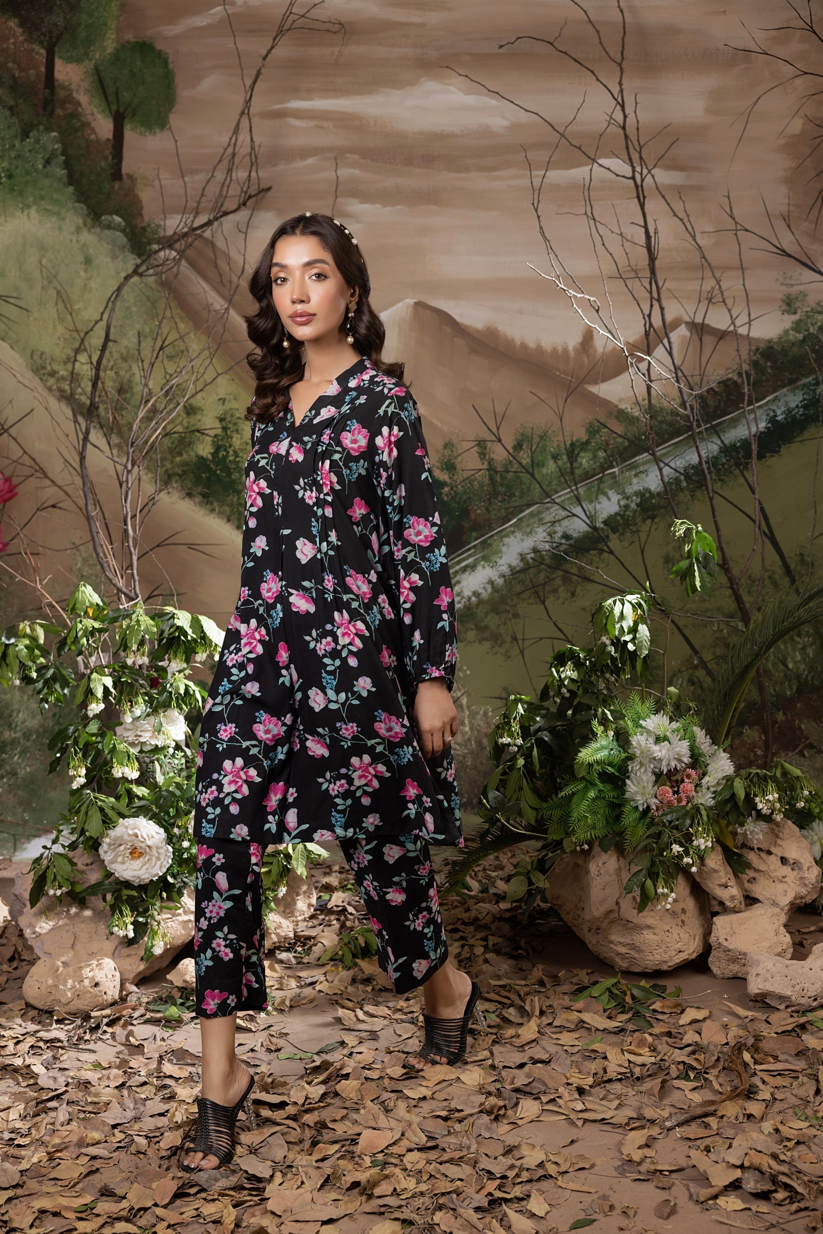 Lakhany Ready to wear Printed Cottel Shirt & Trouser Women 2pcs