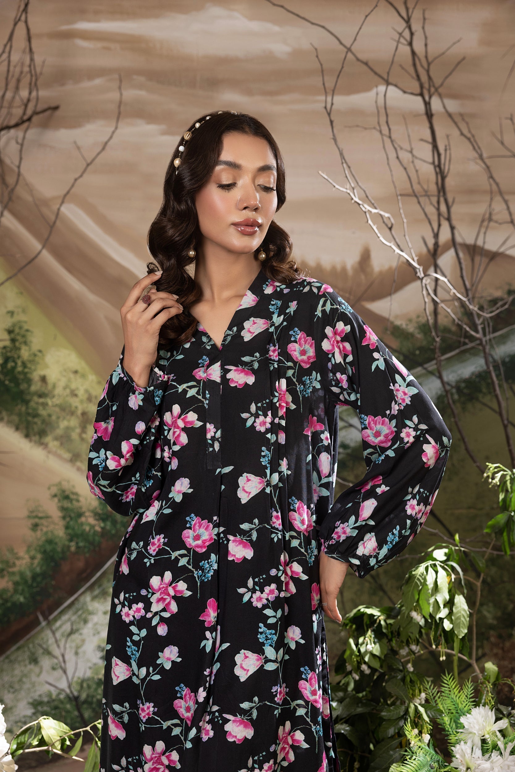 Lakhany Ready to wear Printed Cottel Shirt & Trouser Women 2pcs