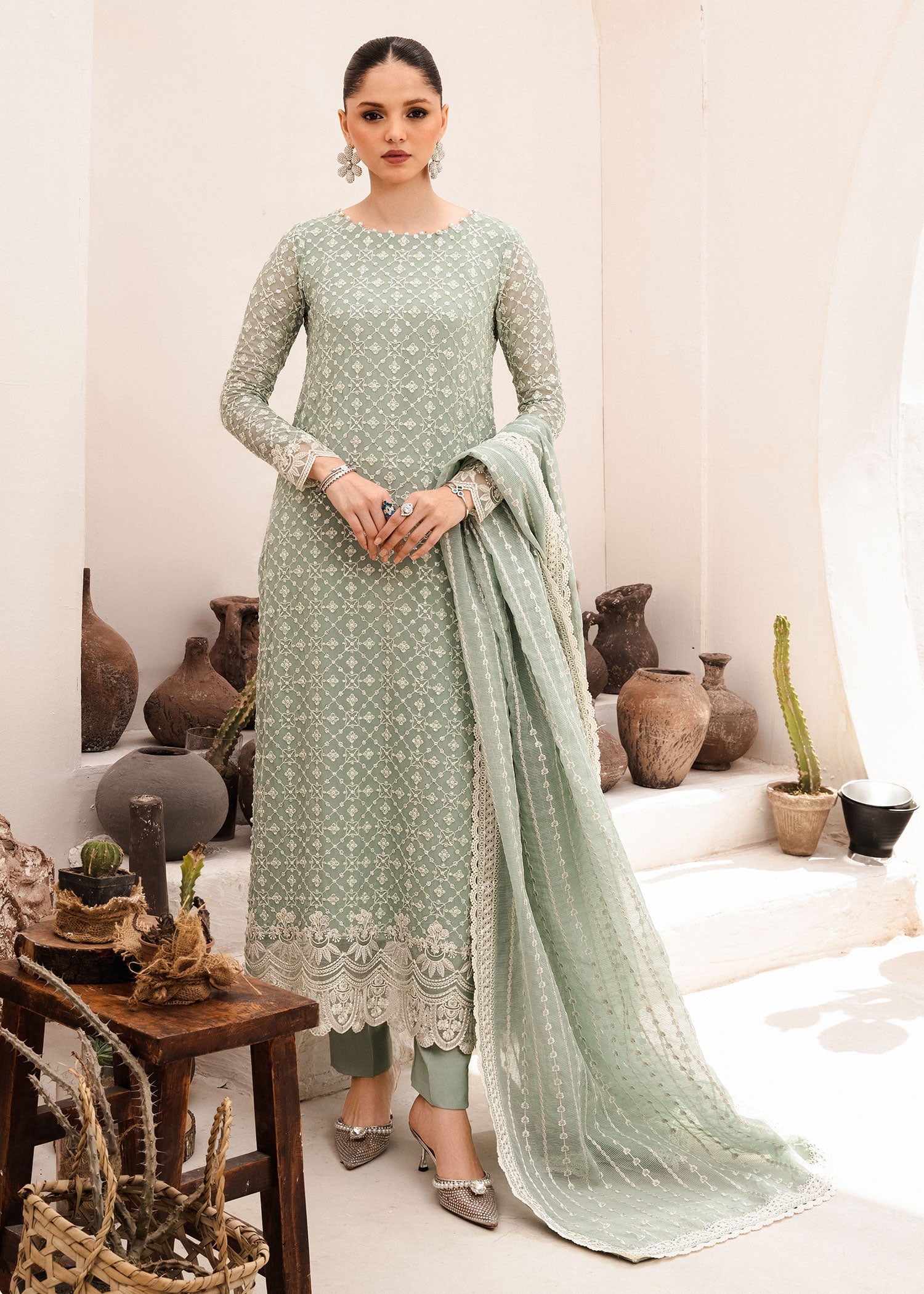 Rang-e-Haya Izna (Ice blue) Women 4pcs